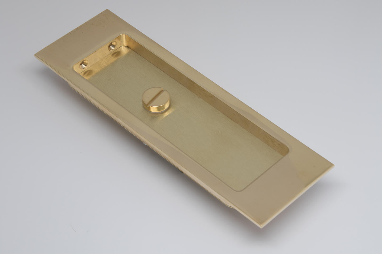 Accurate Pocket Door Privacy Lock Set with Rectangular Flush Pulls 2002CPDL 5 - Secure Sliding Door Hardware for Bedrooms, Bathrooms & Closets