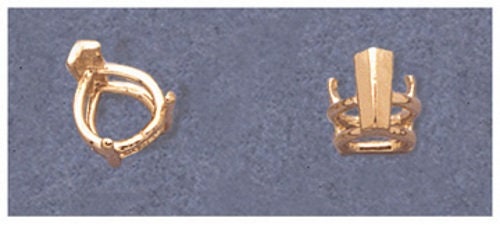 Solid Sterling Silver or 14kt Gold 3-Prong Wire Basket 5-8mm Heart Cut Head for Rings, Earrings & Pendants - DIY Jewelry Making Supplies, Custom Handmade Jewelry Components (Perfect for Valentine's Gifts, Bridal Jewelry & Personalized Accessories)
