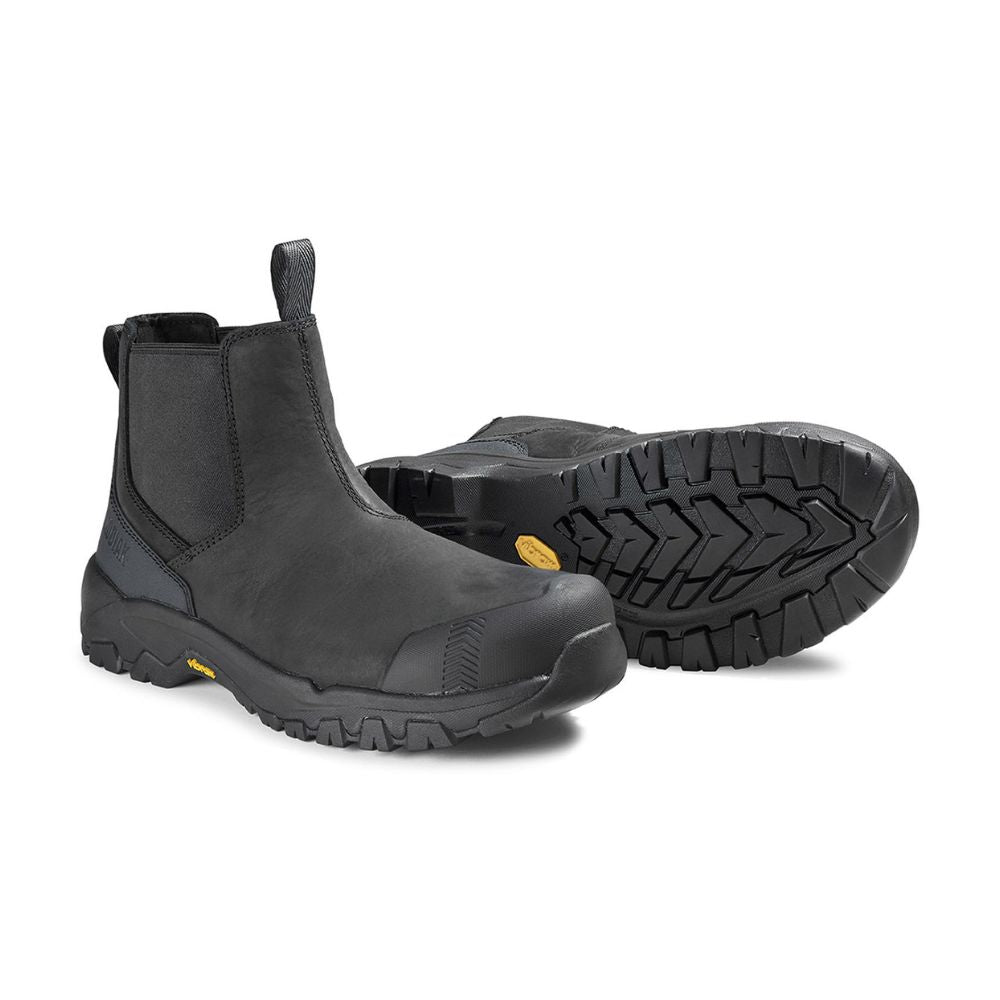 Kodiak Quest Bound Men's 6 Inch Chelsea Composite Toe Work Boots - Waterproof, Slip Resistant, Safety Shoes for Construction & Outdoor Work (Black, KD0A4THNBLK) | Perfect for Job Sites, Hiking & Heavy Duty Use