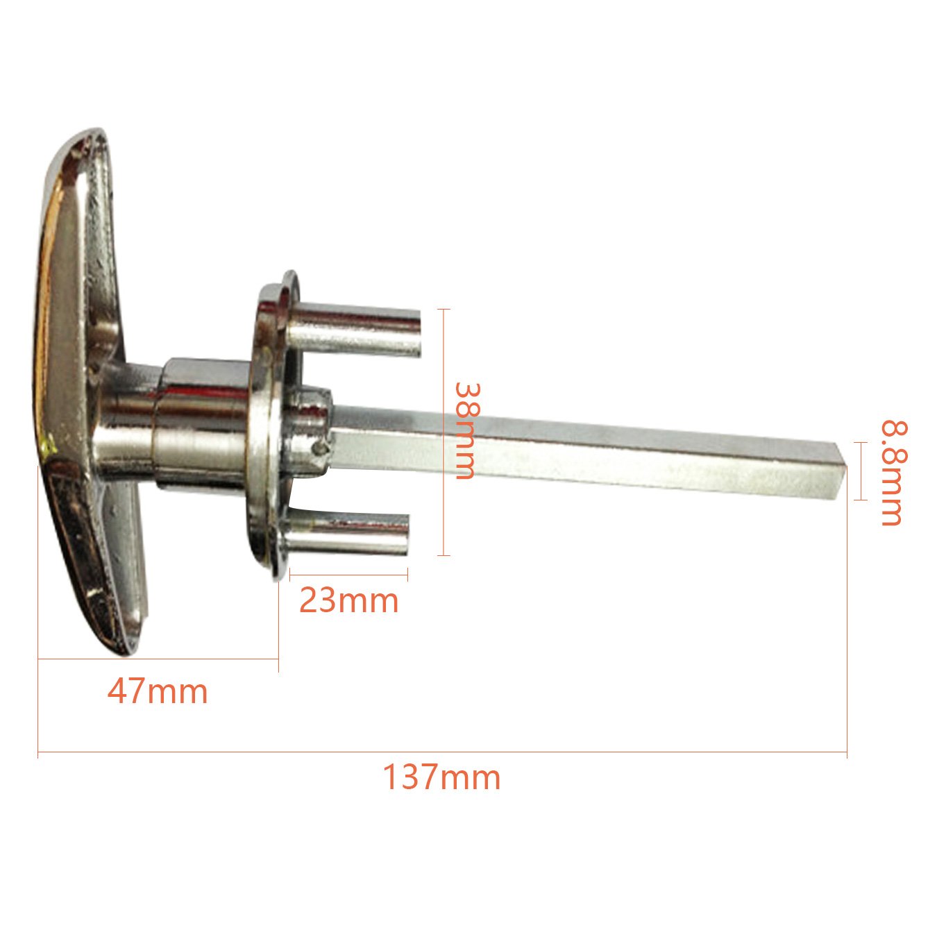 UOOOM T-Handle Garage Door Lock - Heavy Duty Square Shaft with 2 Keys - Secure Your Garage, Shed, or Workshop