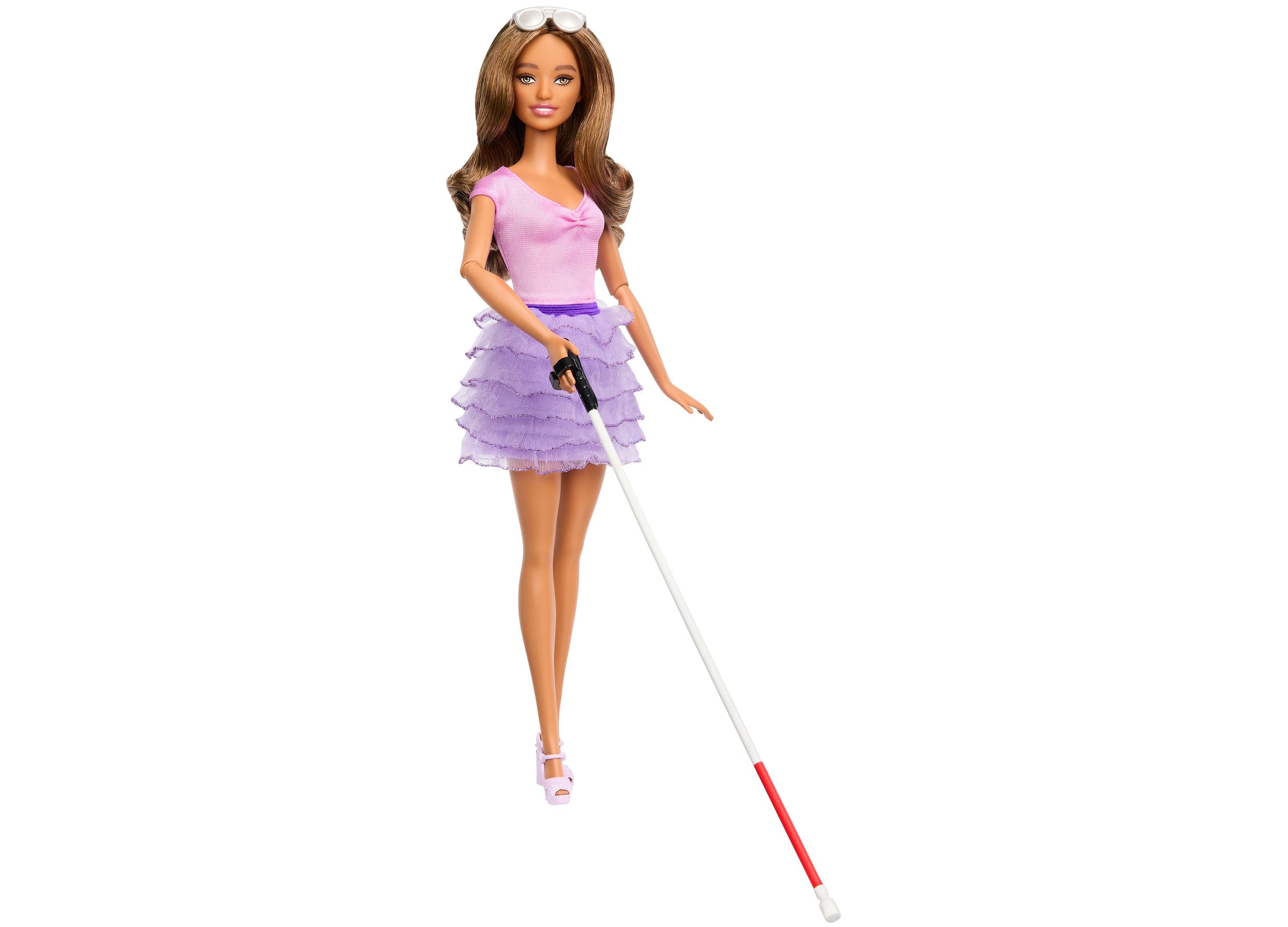Barbie Fashionistas Doll with Cane & Sunglasses - Stylish Explorer Outfit for Kids | Collectible Fashion Doll with Accessories | Perfect for Playtime, Birthday Gifts & Doll Collections