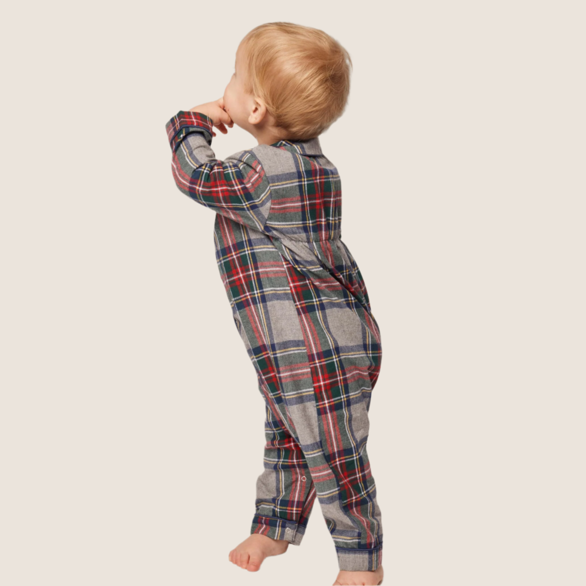 Baby's Soft Brushed Cotton Cambridge Romper - Westminster Tartan Plaid Design | Comfortable & Stylish Outfit for Infants, Newborns, and Toddlers | Perfect for Family Photos, Holidays, and Special Occasions