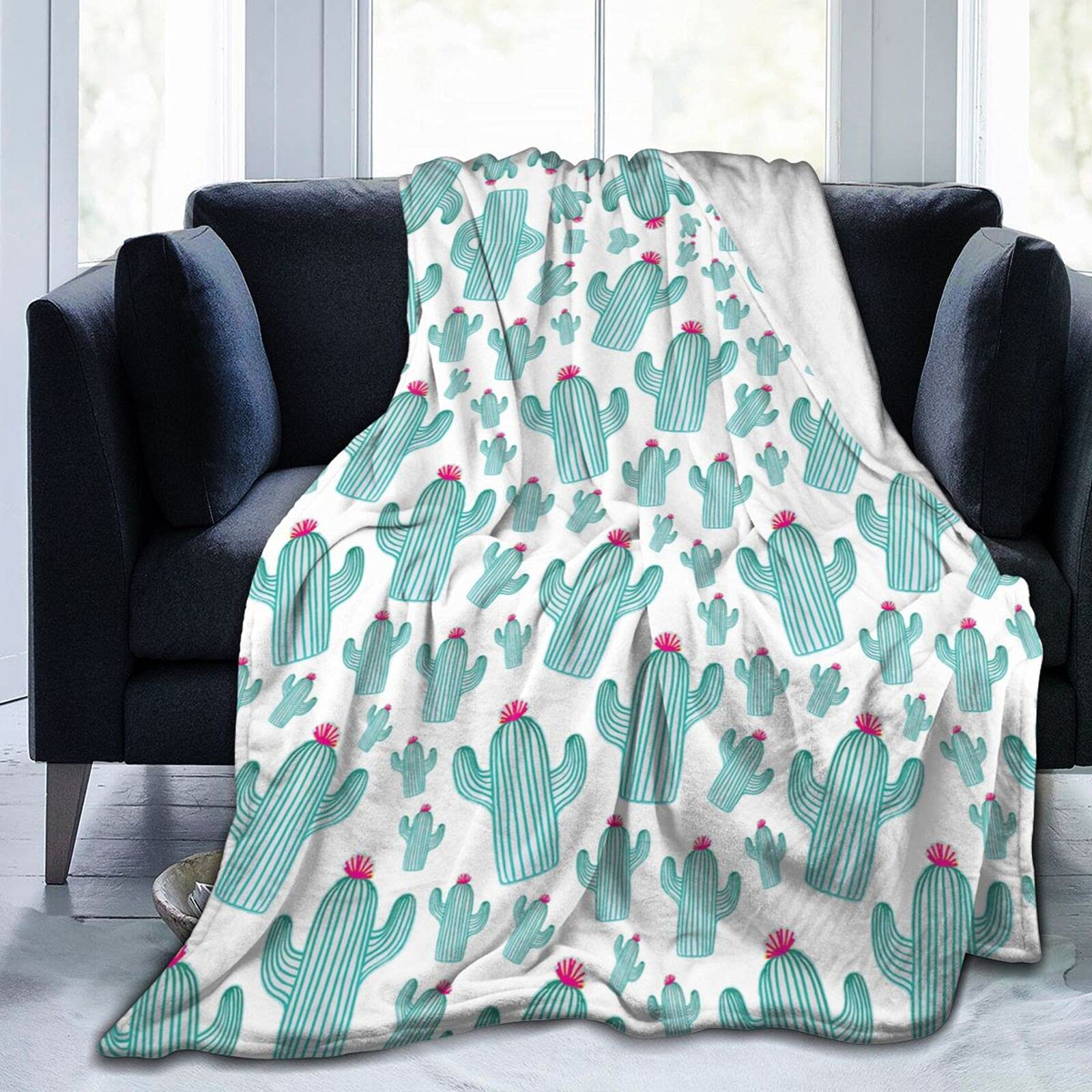 Soft Flannel Strawberry Throw Blanket - 80