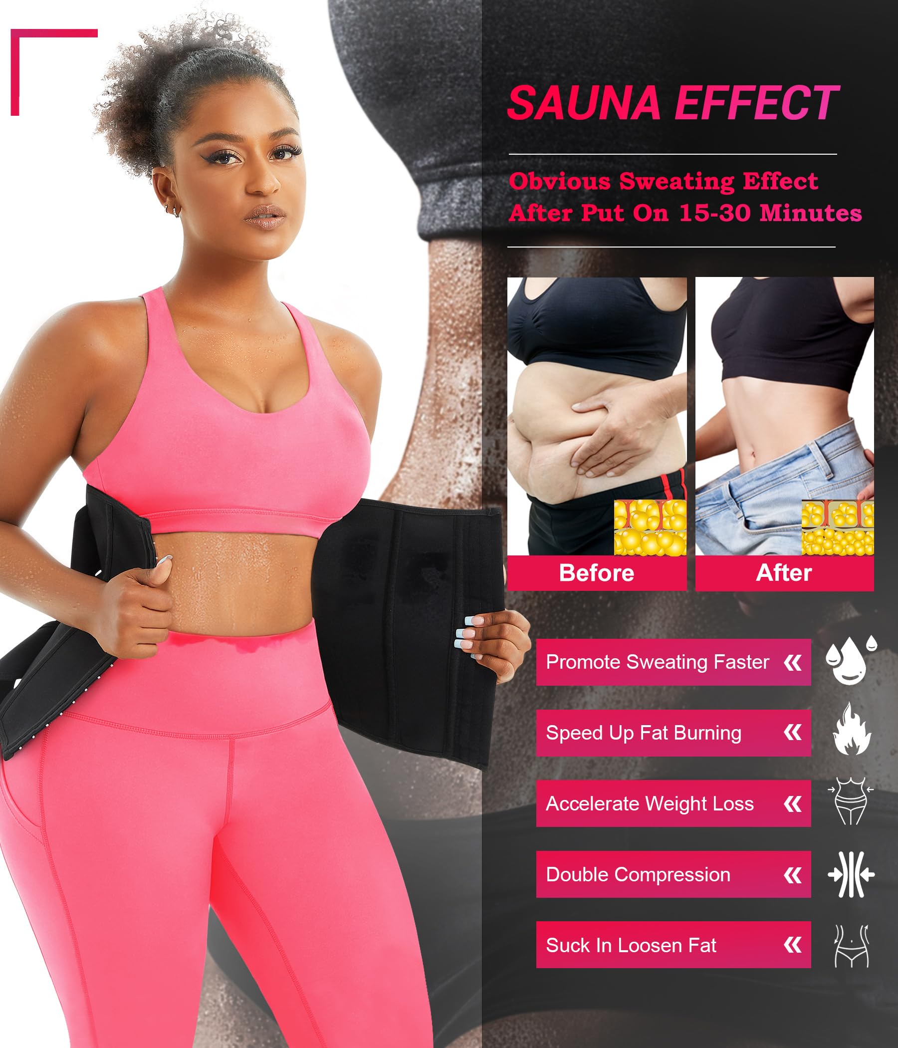 TrainingGirl Women's Waist Trainer Corset - Tummy Control Slimming Belt for Workout & Weight Loss | Postpartum Body Shaper, Sweat Waist Cincher for Gym, Yoga & Everyday Wear