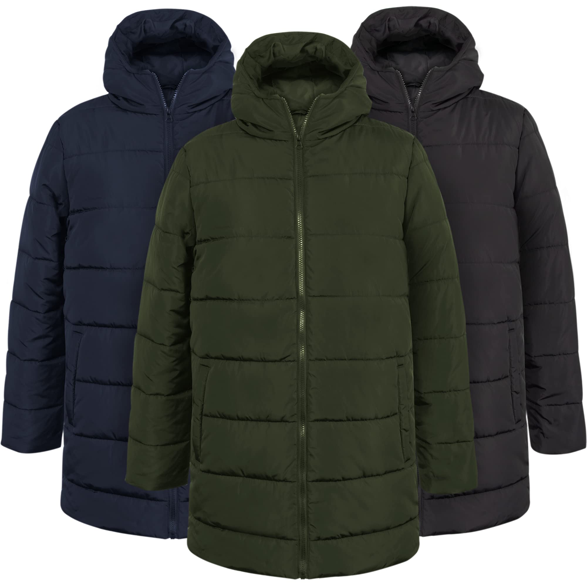 Wholesale Trail Maker 10 Men's Winter Jacket with Hood - Water Resistant, Warm Cinched Sleeves & Pockets - Perfect for Hiking, Camping & Outdoor Adventures
