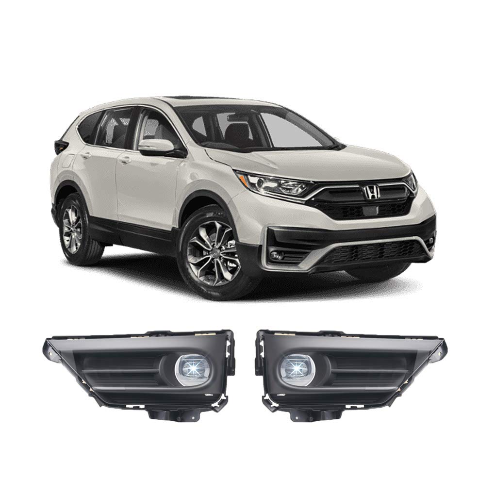 2020-2021 Honda CR-V LED Fog Lights Kit - Durable Bright Fog Lamps with Complete Assembly Set (Left & Right) - Perfect for Night Driving & Off-Road Adventures