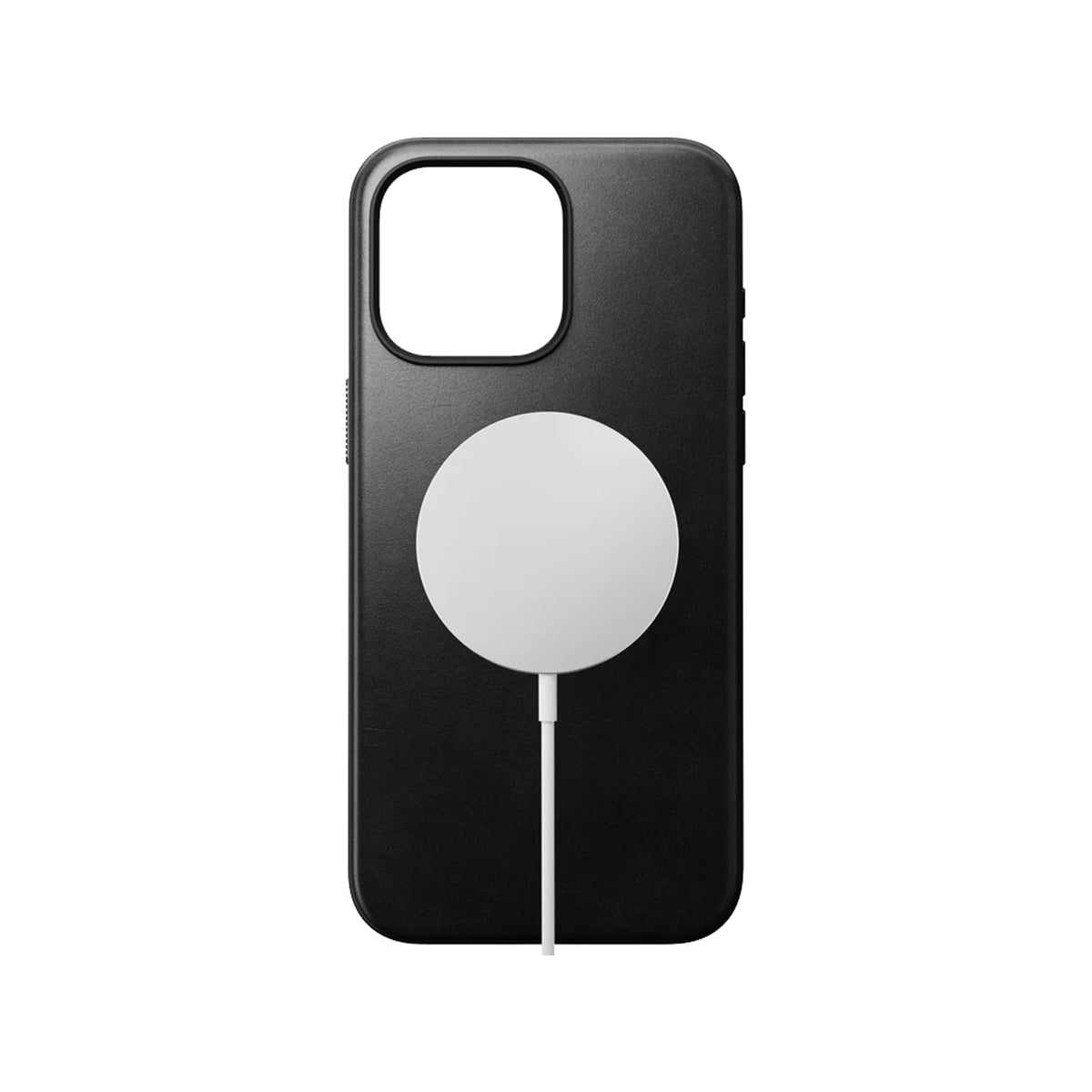 Premium Nomad Genuine Leather Case for iPhone 15 Pro Max - Slim Protective Cover with Raised Bezels (Black) | Perfect for Business Professionals & Everyday Use