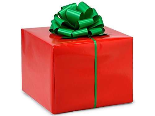 Eco-Friendly Red Recycled Glossy Gift Wrap Roll - 24