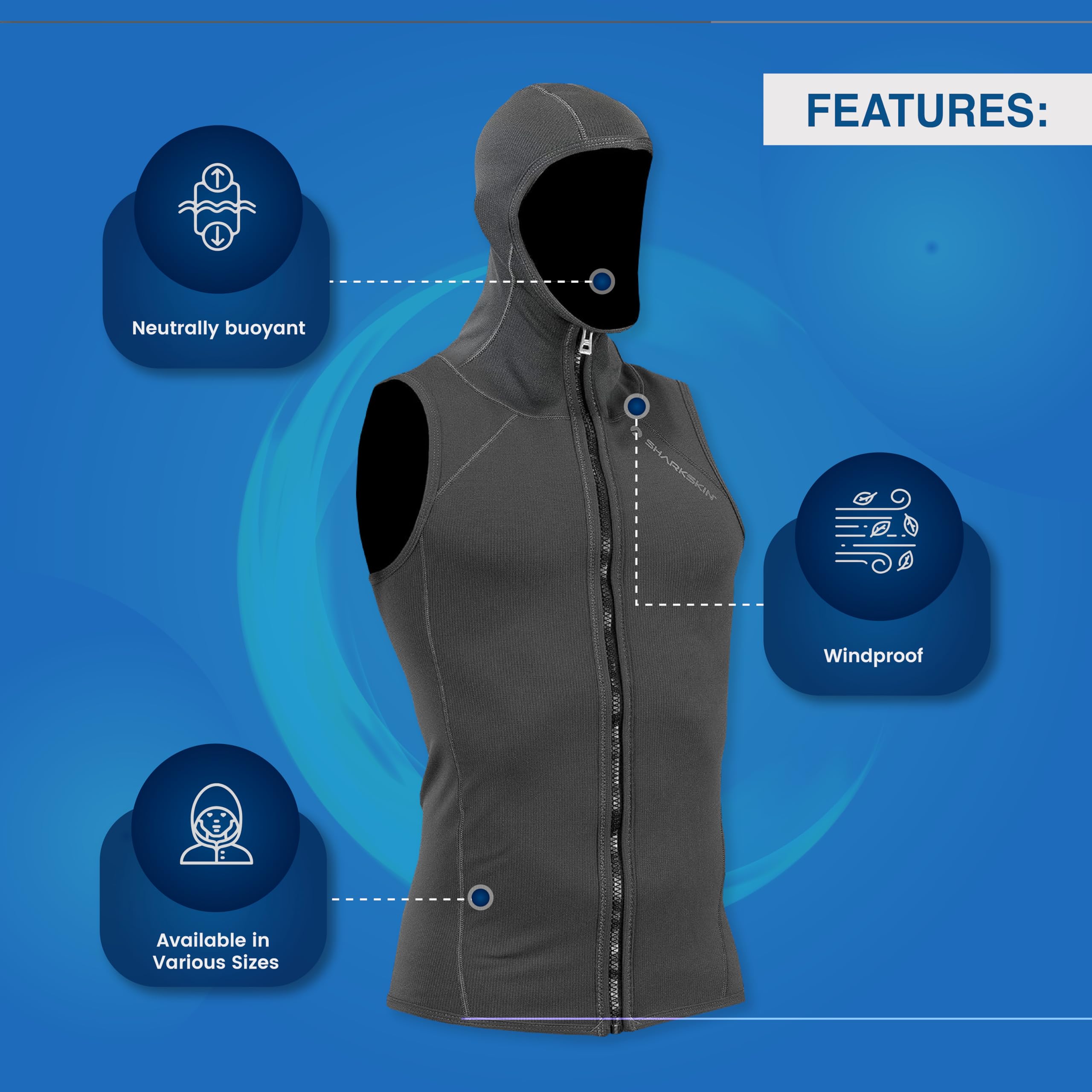 Men's Titanium 2 Chillproof Hooded Vest - Lightweight Waterproof Winter Jacket for Outdoor Hiking, Camping & Cold Weather Activities