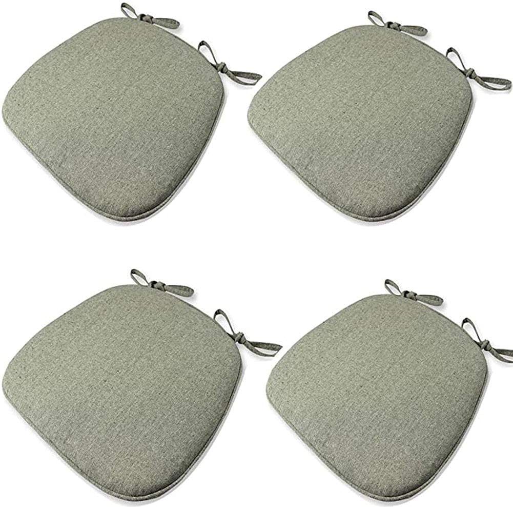 Non-Slip Dining Chair Cushions Set of 4 - Waterproof Kitchen & Outdoor Seat Pads for Patio, Garden, Restaurant & Home Decor