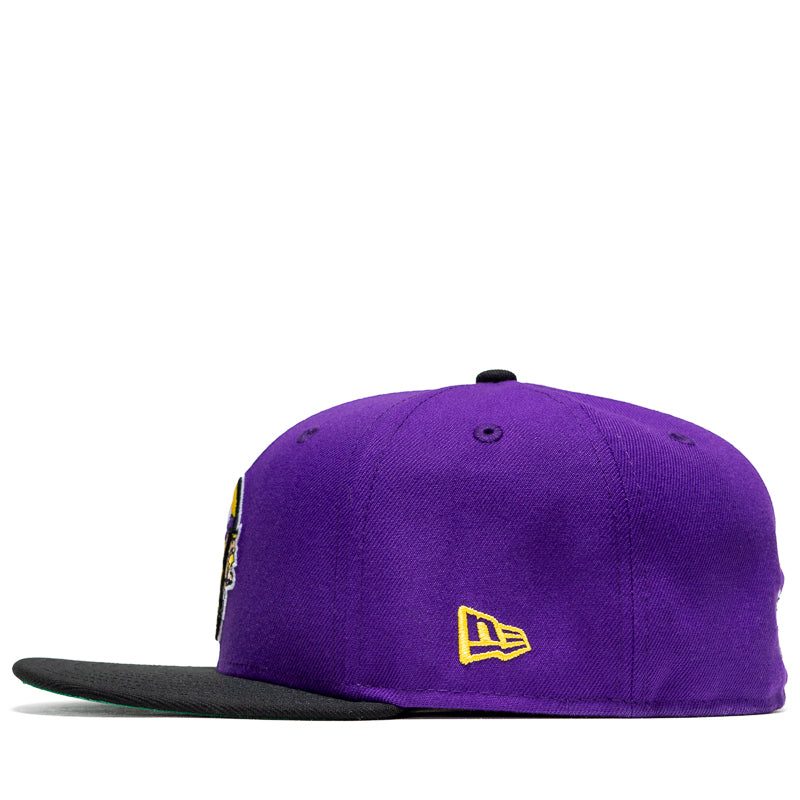 New Era x Politics Minnesota Vikings 59FIFTY Fitted Hat - True Purple/Black - Official NFL Licensed Cap for Football Fans & Sports Enthusiasts