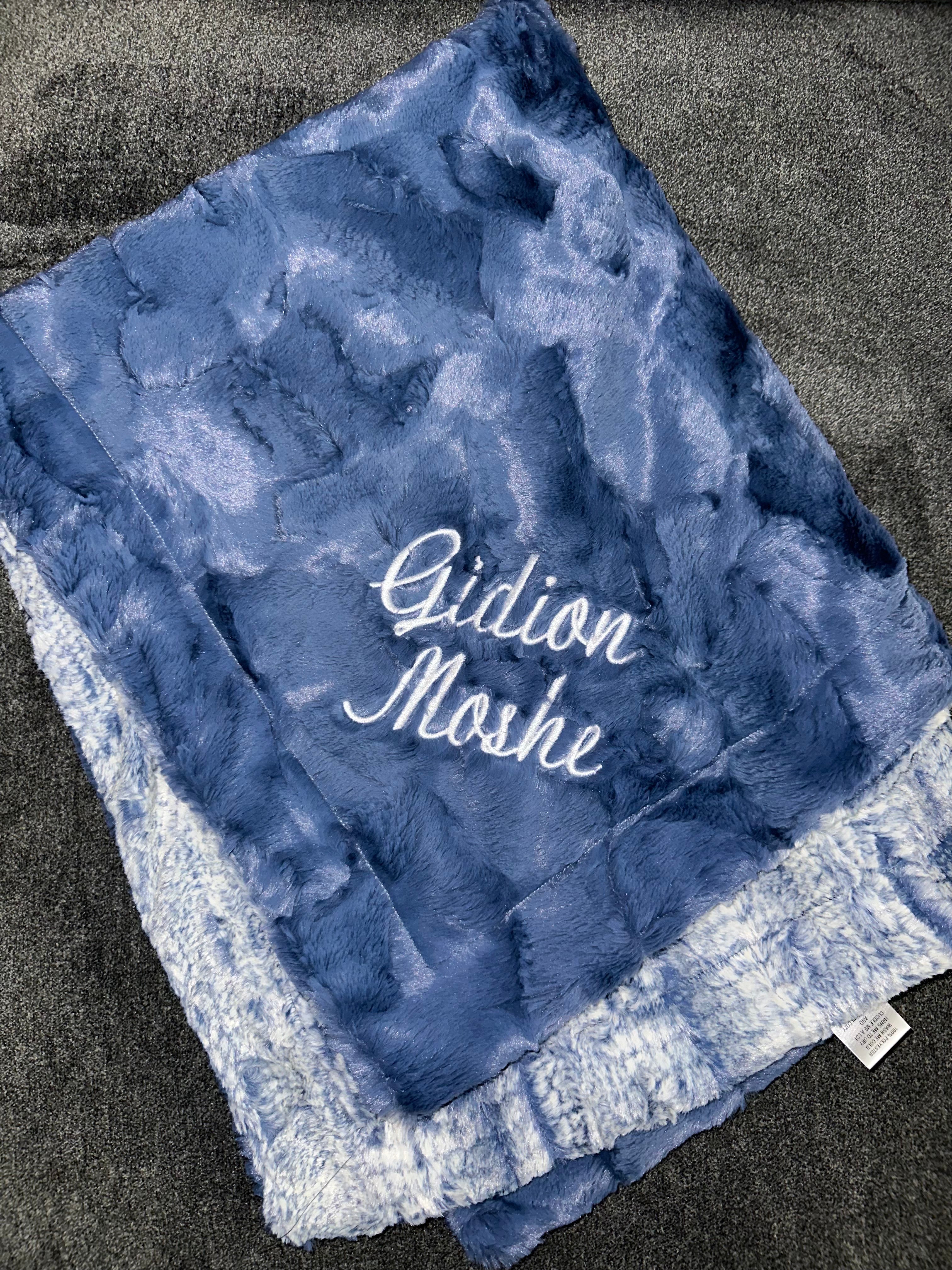 Zandino Mason Jeans Minky Blanket - Ultra Soft Plush Fleece Throw for Adults & Kids - Cozy Couch, Bed, Nursery Blanket - Perfect for Lounging, Gifts & Home Decor