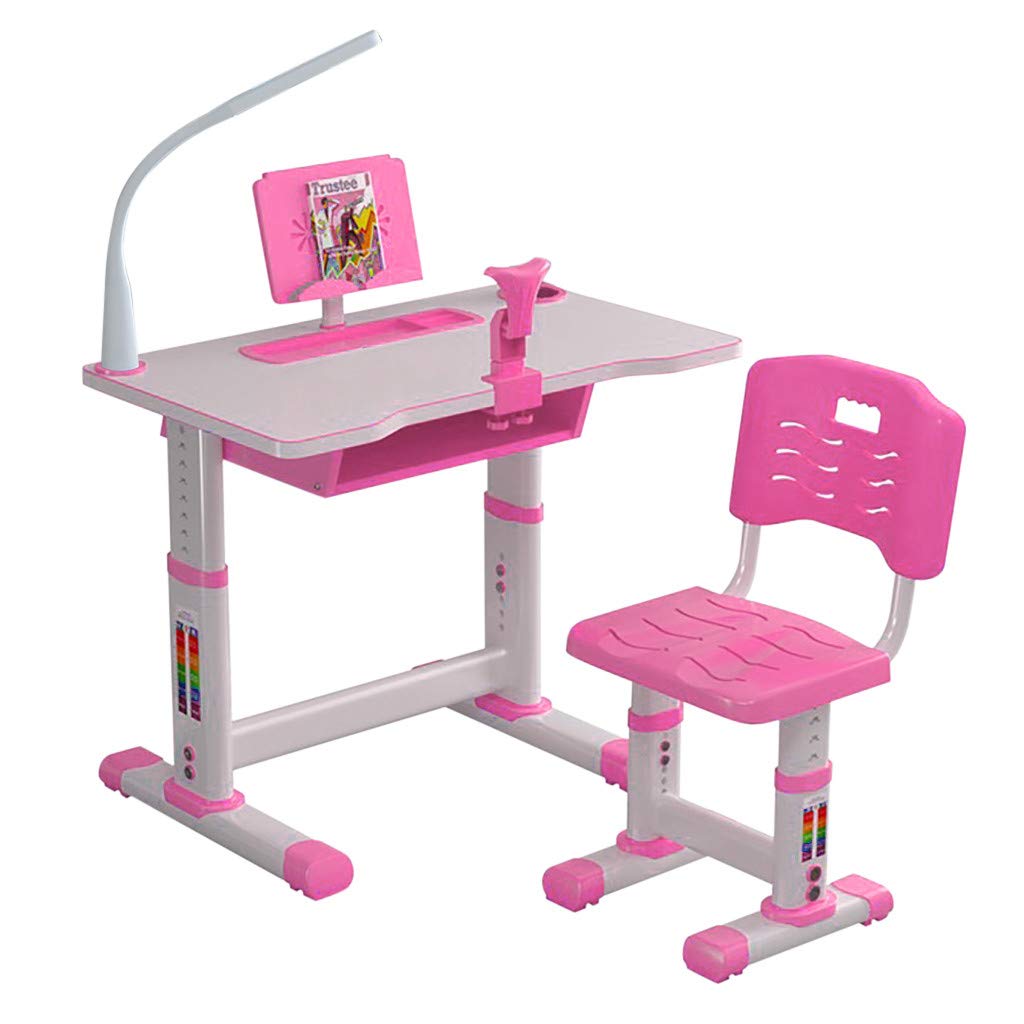 Adjustable Kids Study Desk & Chair Set with LED Light - Perfect for School & Homework