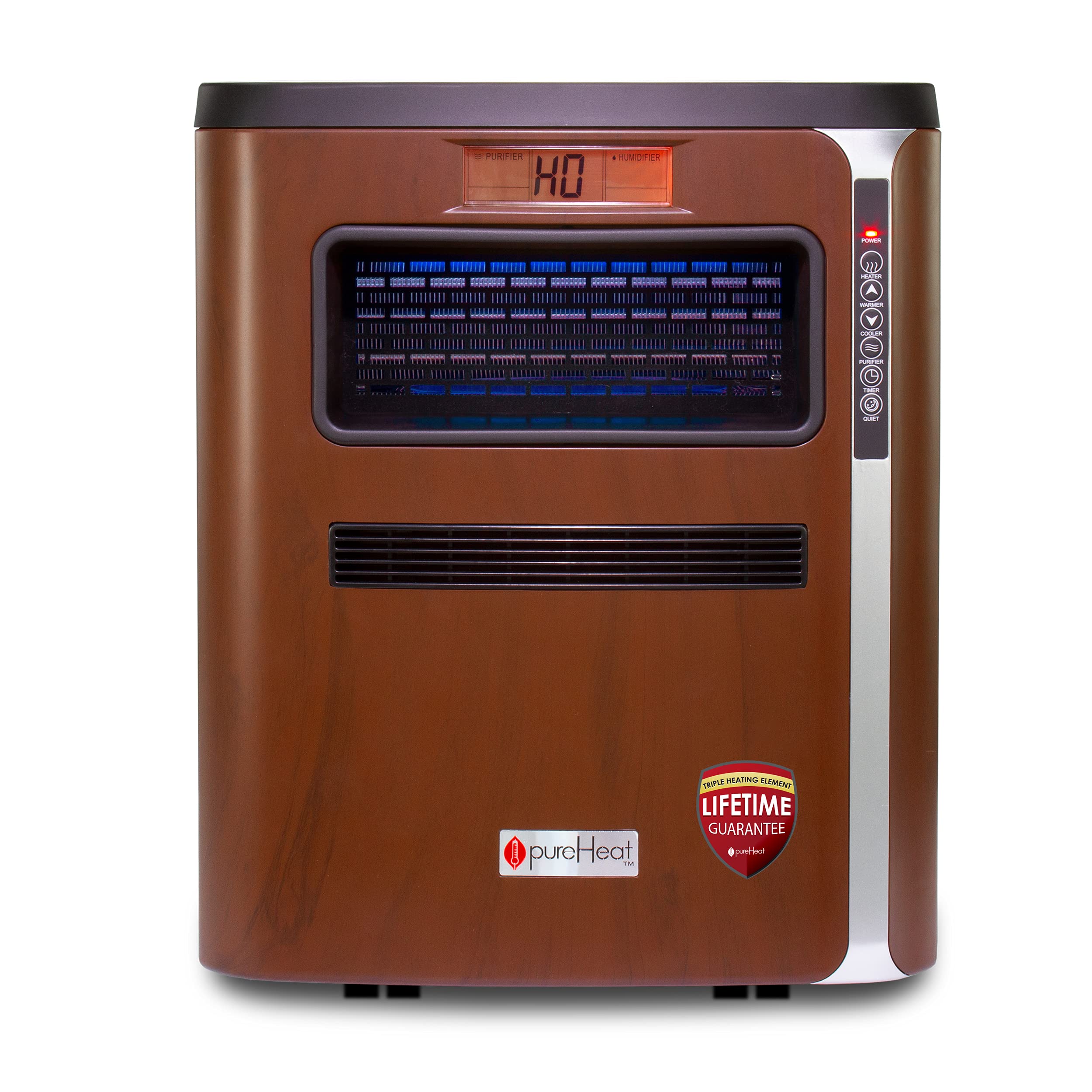GreenTech Environmental pureHeat 3-in-1 Heater, Humidifier & Air Purifier Combo - Space Saving Personal Heater with Air Purification & Humidifying Function - Perfect for Home, Bedroom, Office & Camping Use - Quiet Operation & Energy Efficient