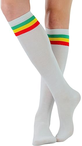 Single: White W/ Rasta Stripes