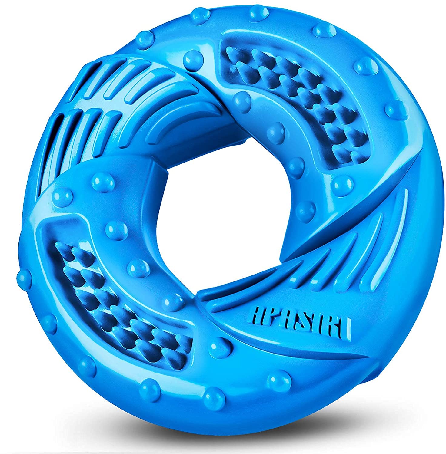 Durable Apasiri Rubber Dog Chew Toy Ring for Large & Medium Breed Dogs - Tough Puppy Teething Toy for Aggressive Chewers, Outdoor Play & Christmas Gifts