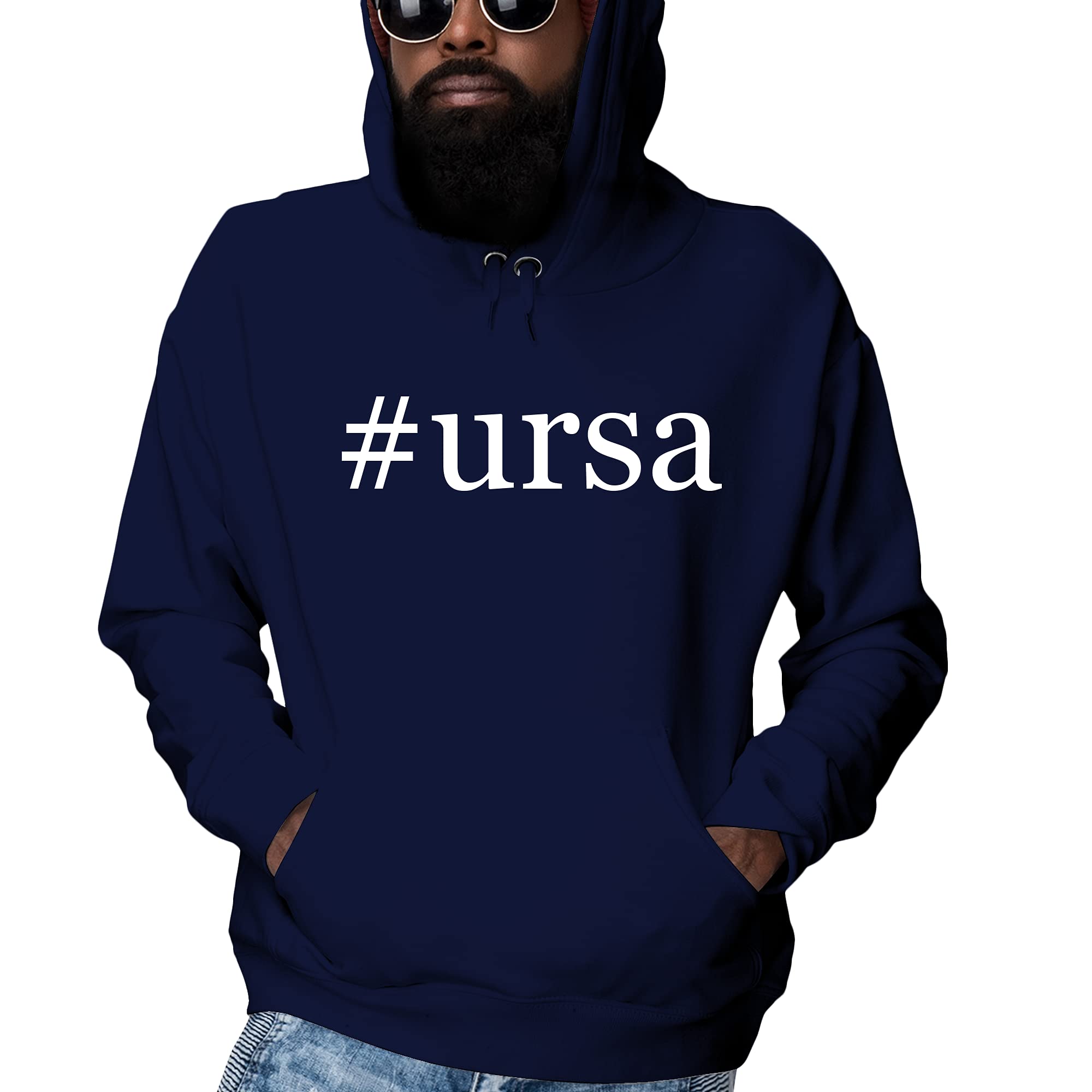 #URSA Men's Ultra Soft Hashtag Hoodie Sweatshirt - Cozy Pullover for Casual Wear, Gym & Outdoor Activities
