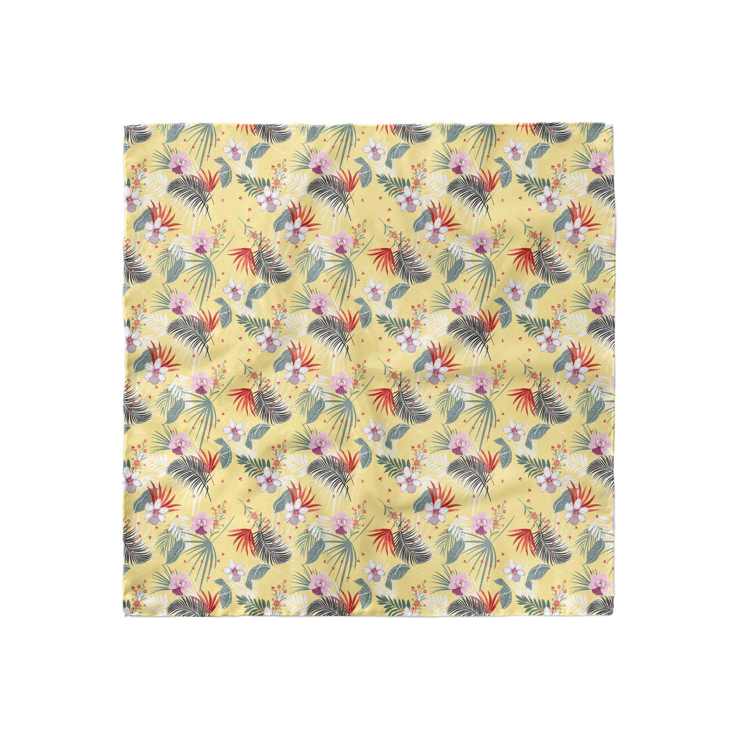 Ambesonne Tropical Head Scarf - Soft Pastel Hibiscus Flower Print Hair Wrap for Women, Beach Vacation, Summer Outfits & Boho Fashion Accessories