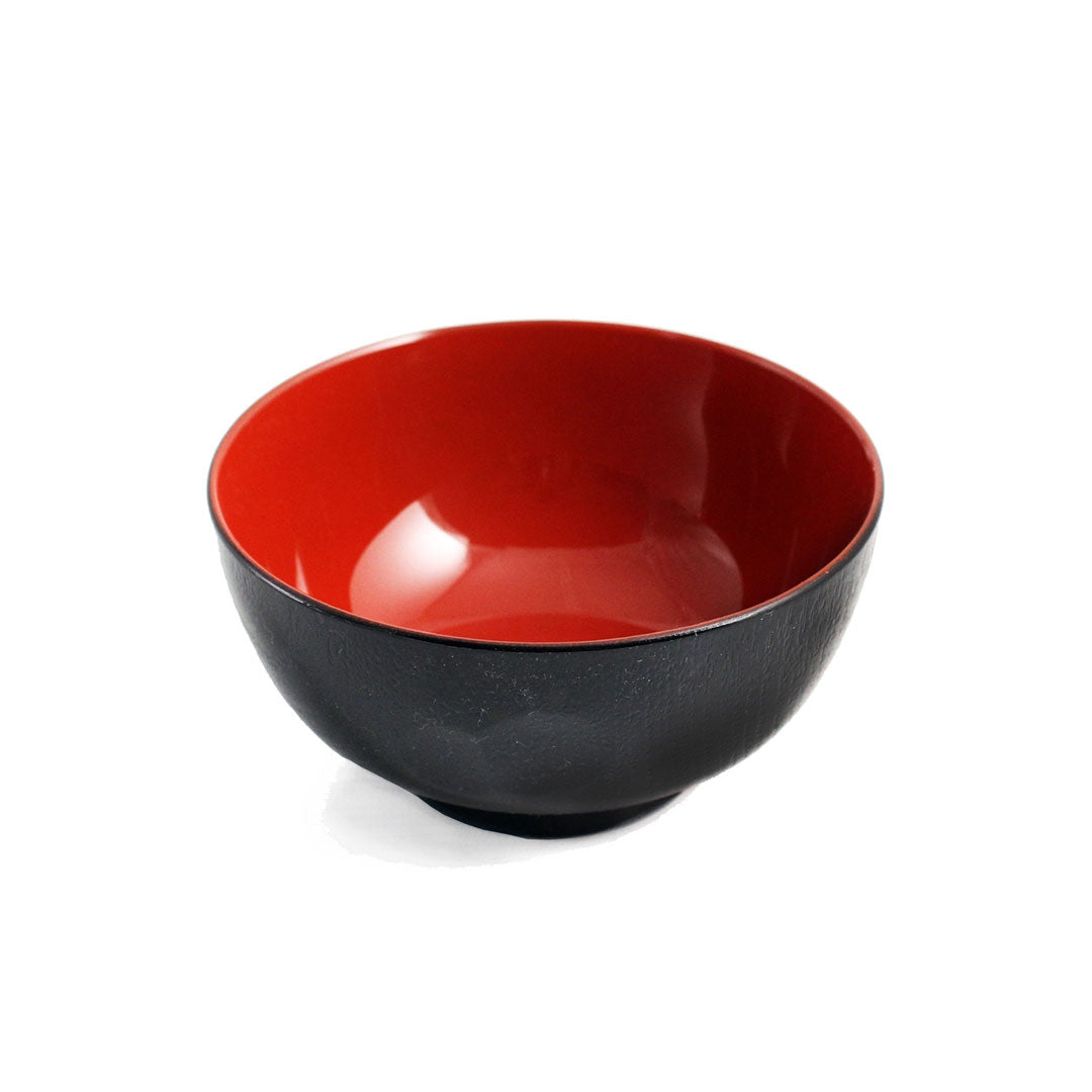 12 oz Black Ceramic Soup Bowl with Red Interior - 4.72 Inch Wide, Perfect for Ramen, Pho, Cereal & Home Dining - Microwave & Dishwasher Safe