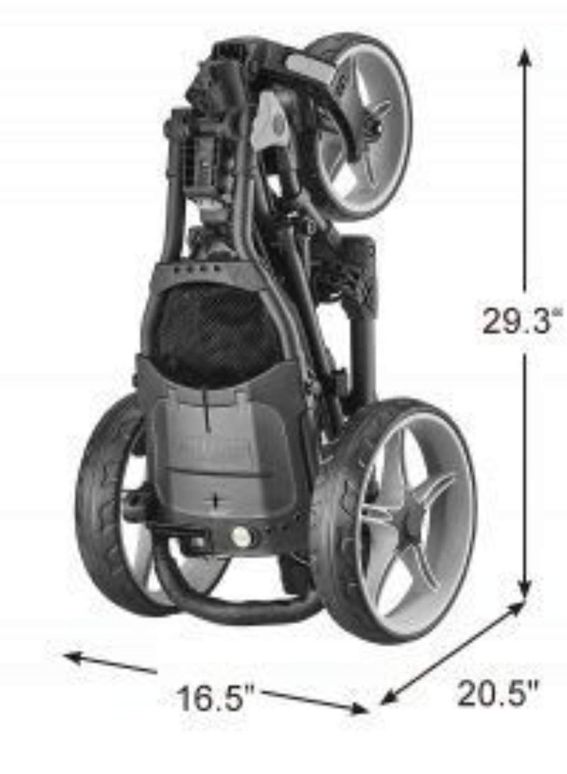 Caddytek 3-Wheel Golf Push Cart with Swivel Front Wheel - Lightweight Folding Golf Cart for Easy Maneuvering on the Course | Perfect for Golfers, Seniors & Walking Enthusiasts