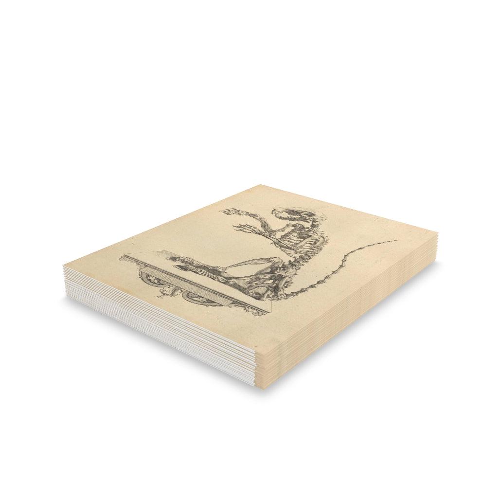 Halloween Rat Skeleton Greeting Cards - 10 Pack Spooky Gothic Stationery for Horror Fans, Halloween Party Invitations & Gothic Home Decor