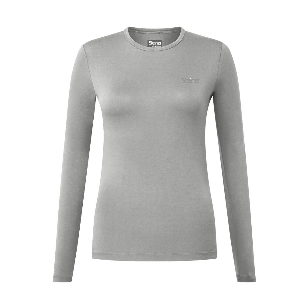 Steiner Soft Tec Active Thermal Top for Women - Grey | Warm & Comfortable Base Layer for Hiking, Running & Outdoor Activities