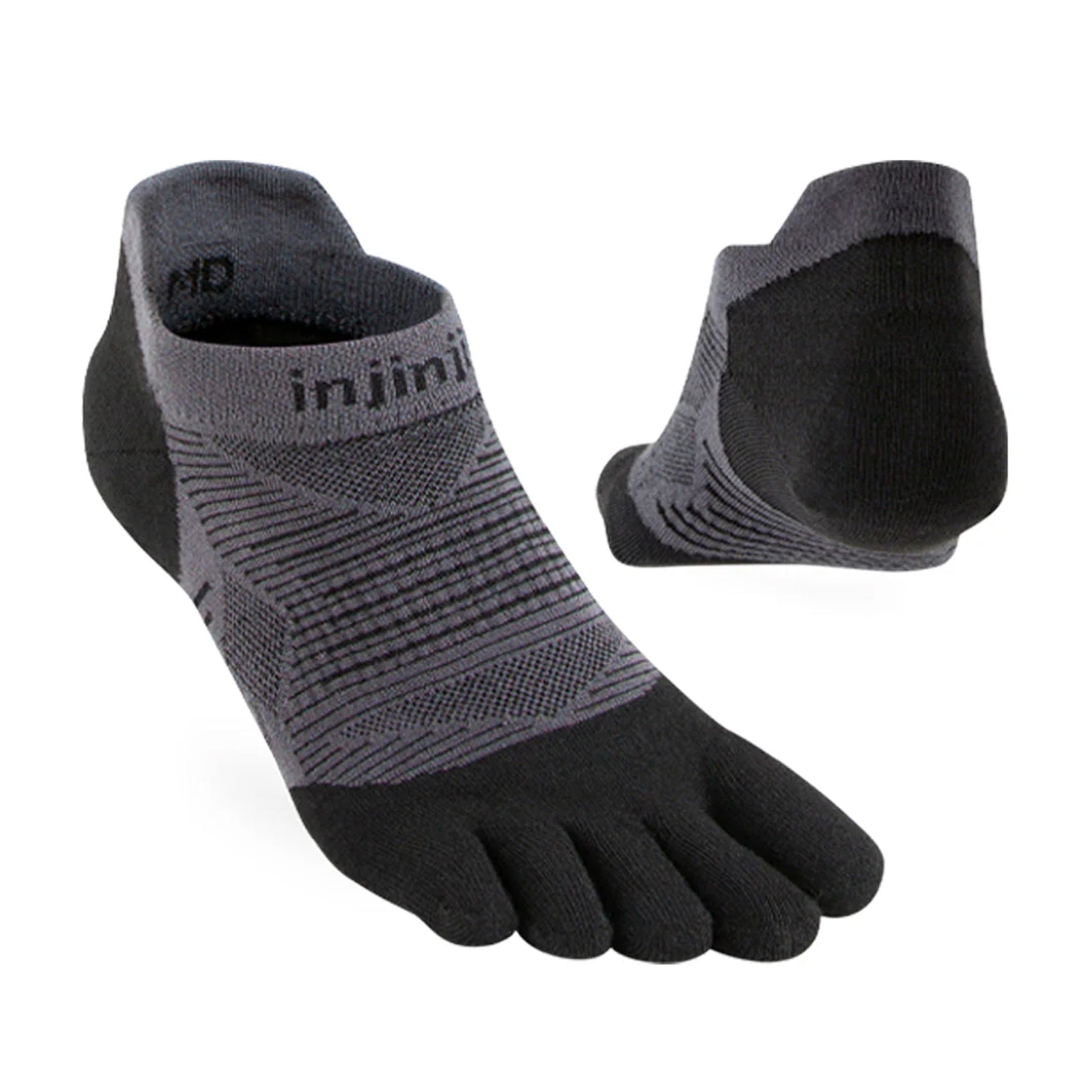 Injinji Run Lightweight No-Show Socks for Men & Women - Breathable Toe Socks for Running, Hiking & Athletic Performance
