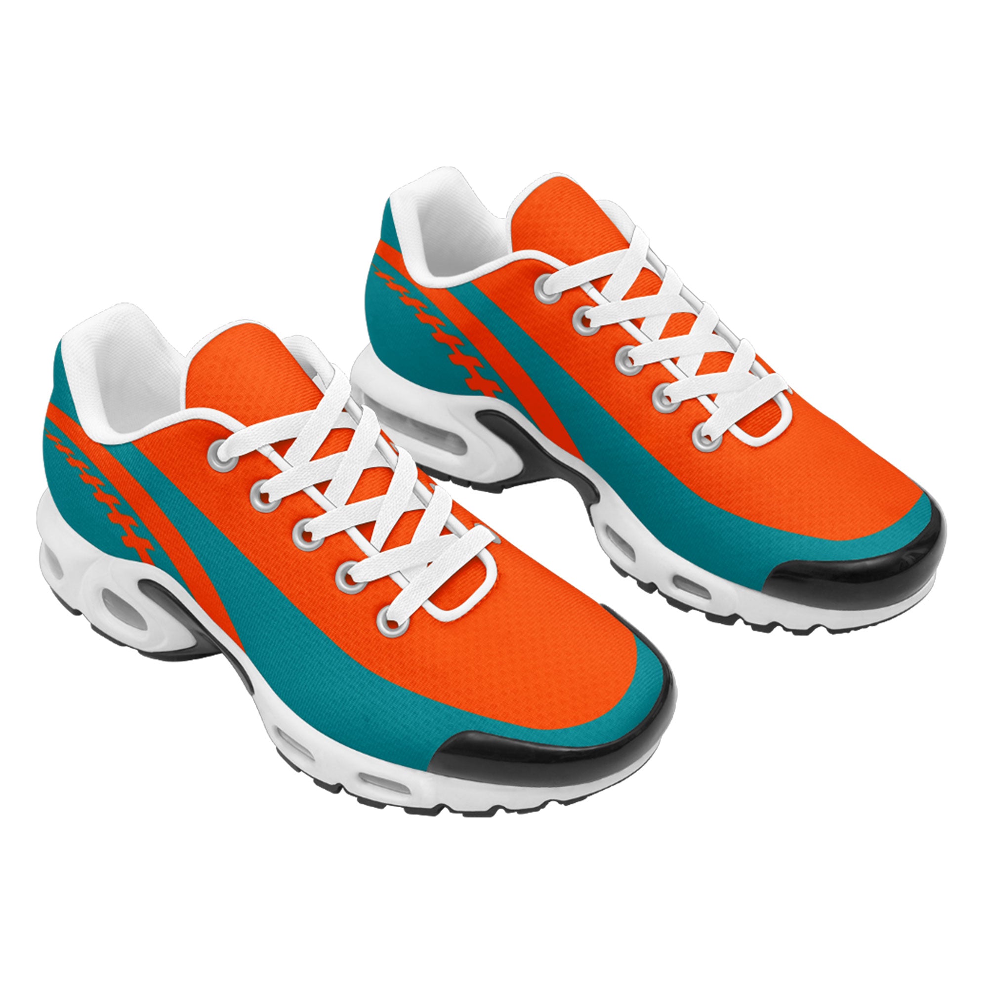 Custom Cyan & Orange Basketball Jersey and TN Shoes Combo - Personalized Sports Uniform Set for Men | Perfect for Streetball, Gym Workouts, and Team Games (D0200101-21)