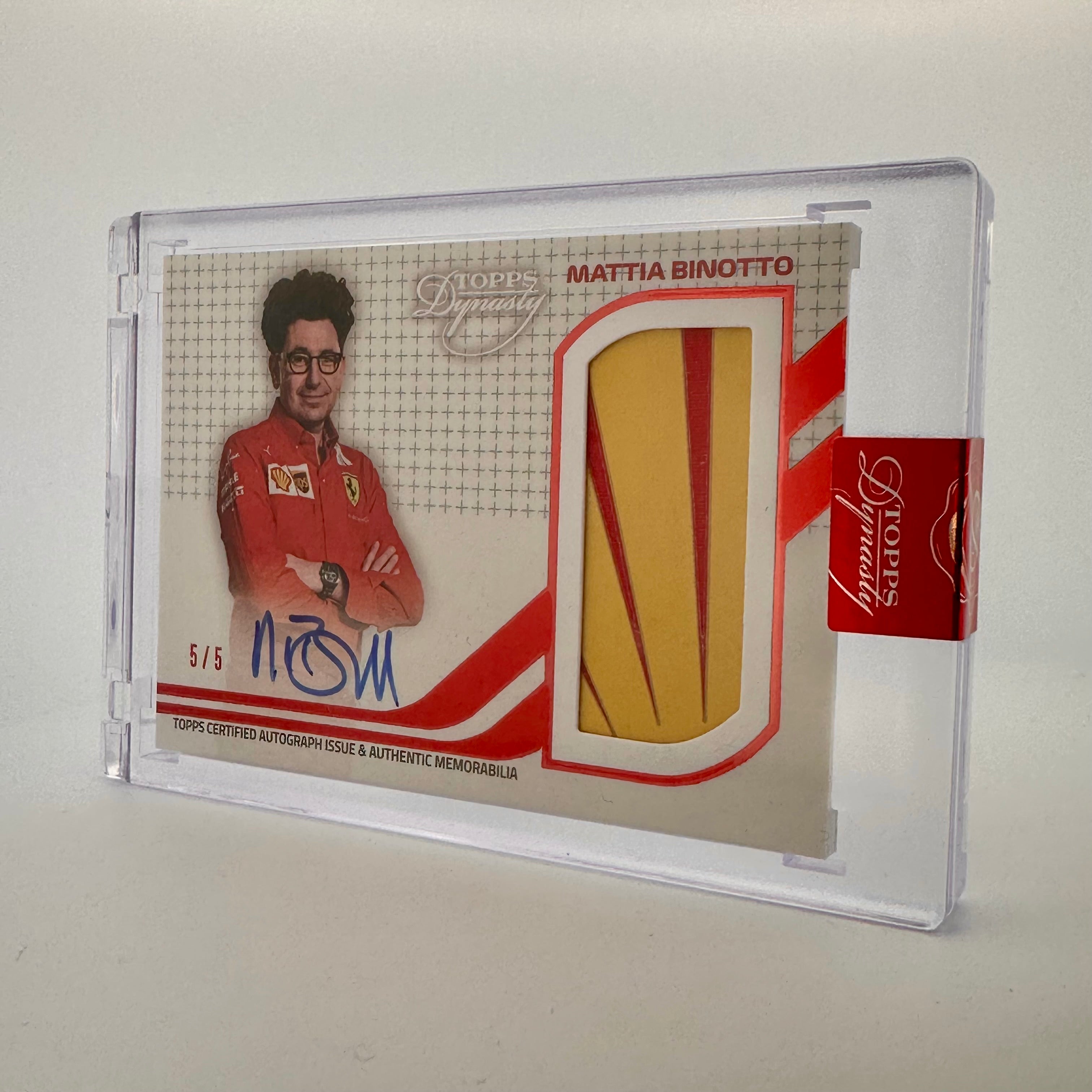 2021 Dynasty Mattia Binotto Ferrari Autograph Patch #DAP MB - Red 5/5 - Collectible Racing Memorabilia for F1 Fans & Sports Enthusiasts