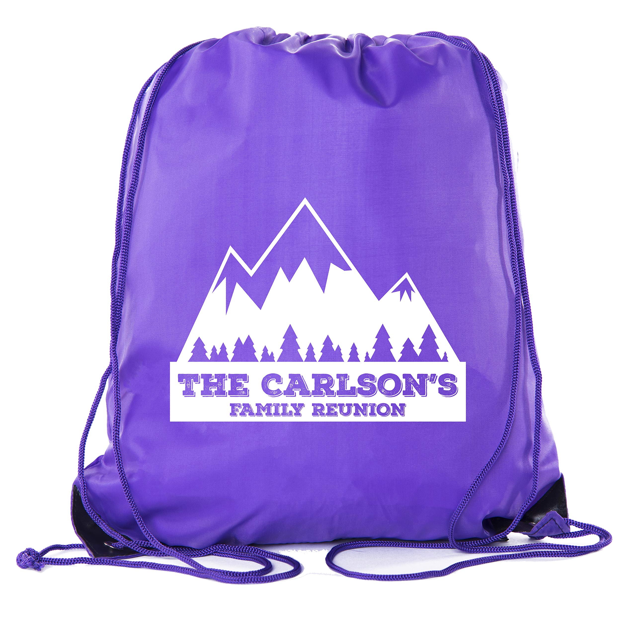 Personalized Mountains Design Gift Bags - Custom Name Family Reunion Party Favors for Weddings, Baby Showers & Special Events