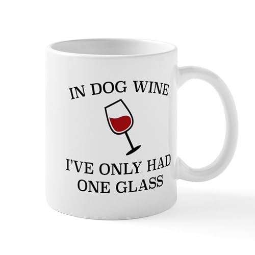 White - In Dog Wine Mug