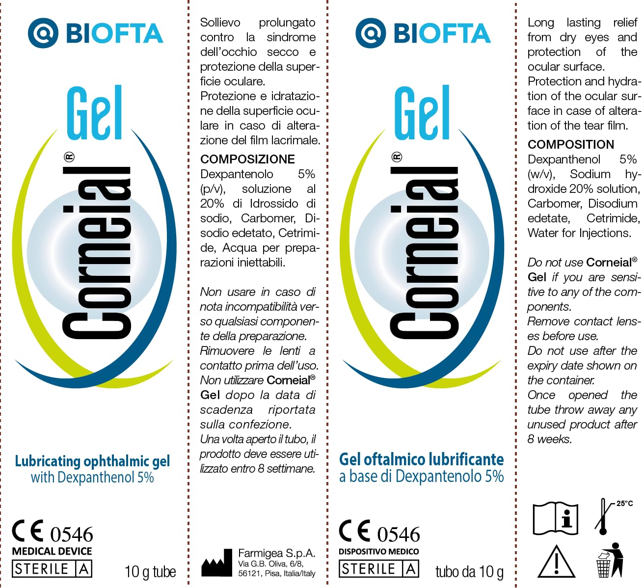 BIOFTA® Corneal Gel 10g - Lubricating Eye Gel for Dry Eyes Relief | Hydration & Protection | Day & Night Use for Contact Lens Wearers & Screen Users