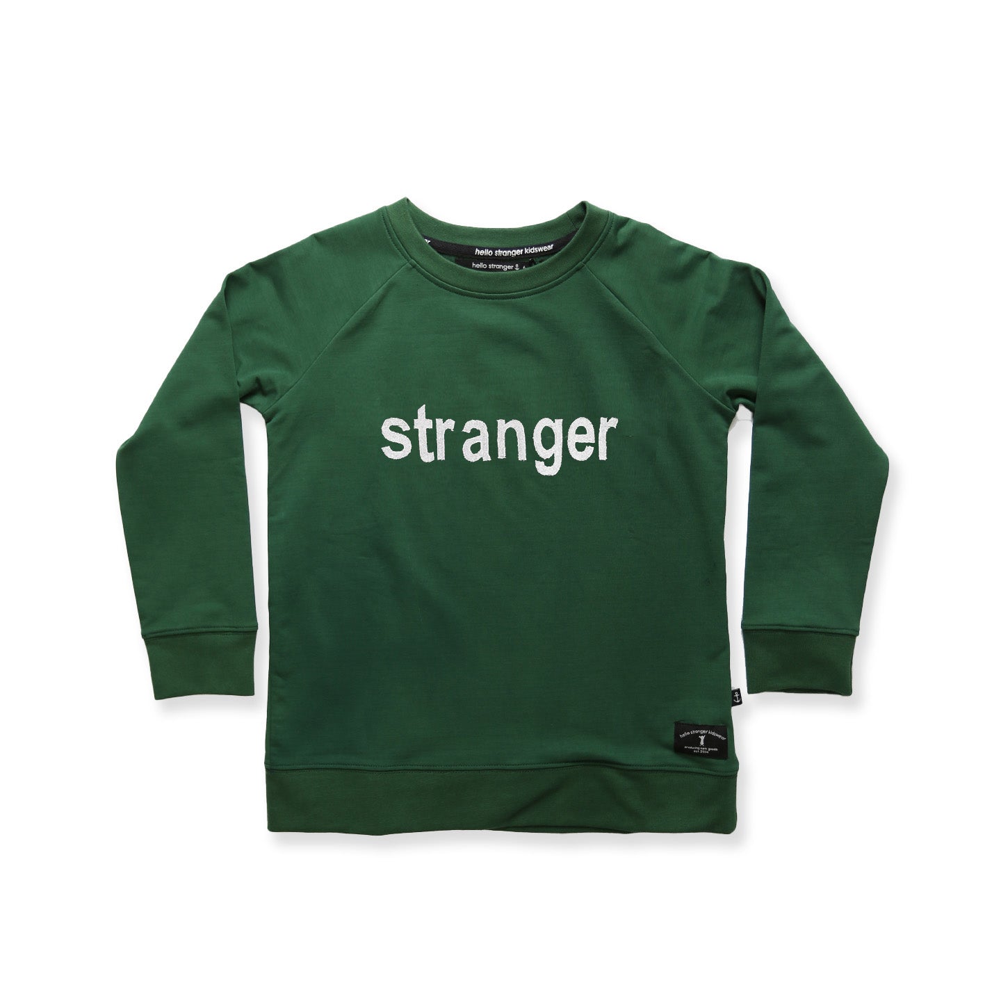 Hello Stranger Stranger Raglan Crew Neck Sweatshirt - Forest Green | Comfortable & Stylish Unisex Pullover for Casual Wear, Street Fashion & Everyday Outfits