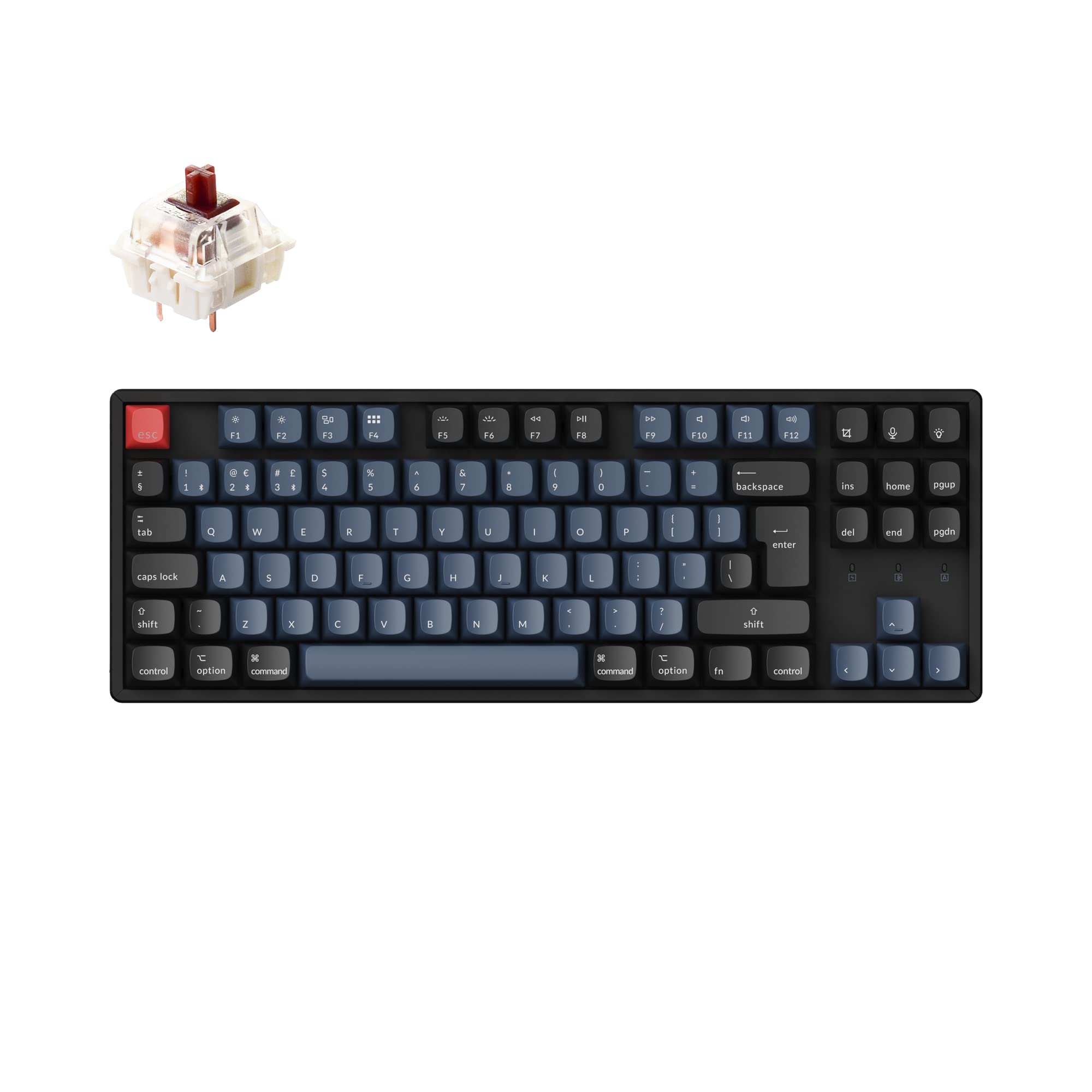 Keychron K8 Pro Wireless Mechanical Keyboard - Hot-Swappable, RGB Backlit, Aluminum Frame, Gateron G Pro Brown Switches, QMK/VIA Programmable for Mac/Windows/Linux | Perfect for Office Work, Gaming & Coding