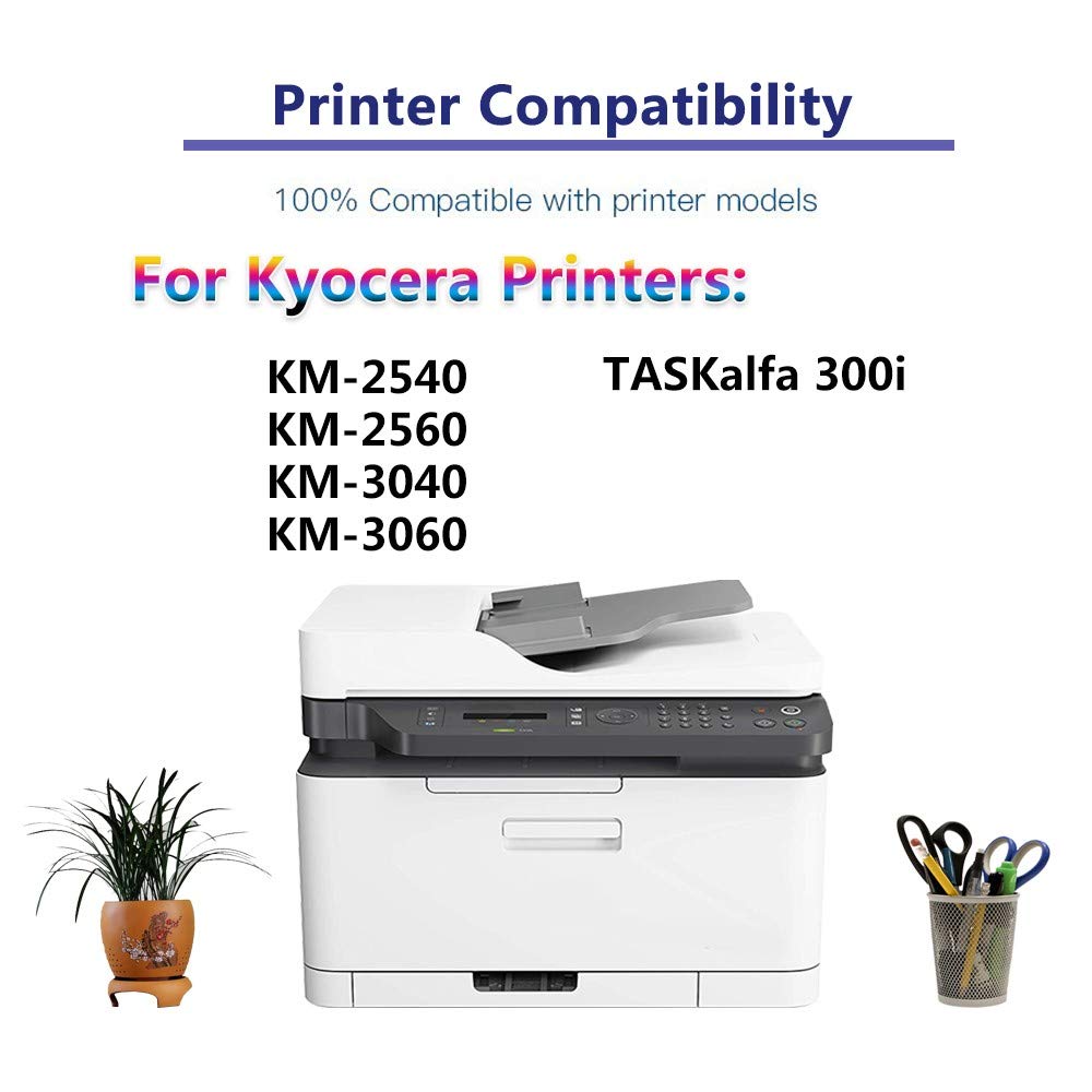 6-Pack Black High Yield TK677/TK-677 Compatible Toner Cartridge for Kyocera KM-2540 KM-2560 KM-3040 KM-3060 & TASKalfa 300i Printers - Office & Home Printing Solution