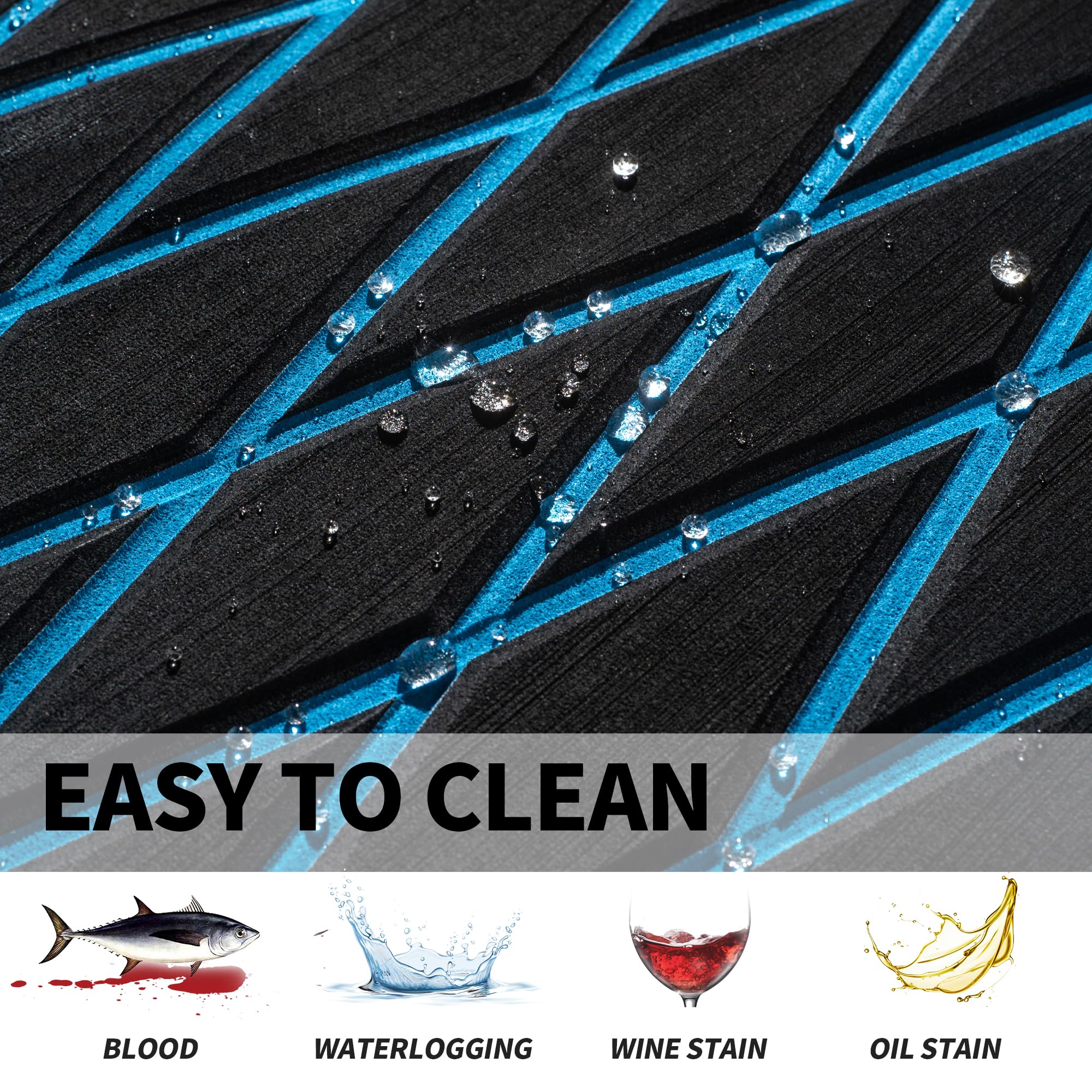 EVA Foam Boat Flooring Mat - Self-Adhesive Decking for Bass Boats, Yachts & RVs - Waterproof & Durable Marine Flooring (94
