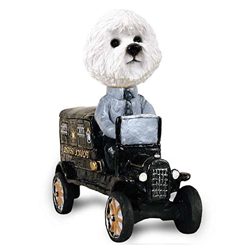 Bichon Frise Paddy Wagon Dog Figurine - Collectible Miniature Statue for Home Decor, Gift for Dog Lovers, Perfect for Shelf Displays & Themed Collections