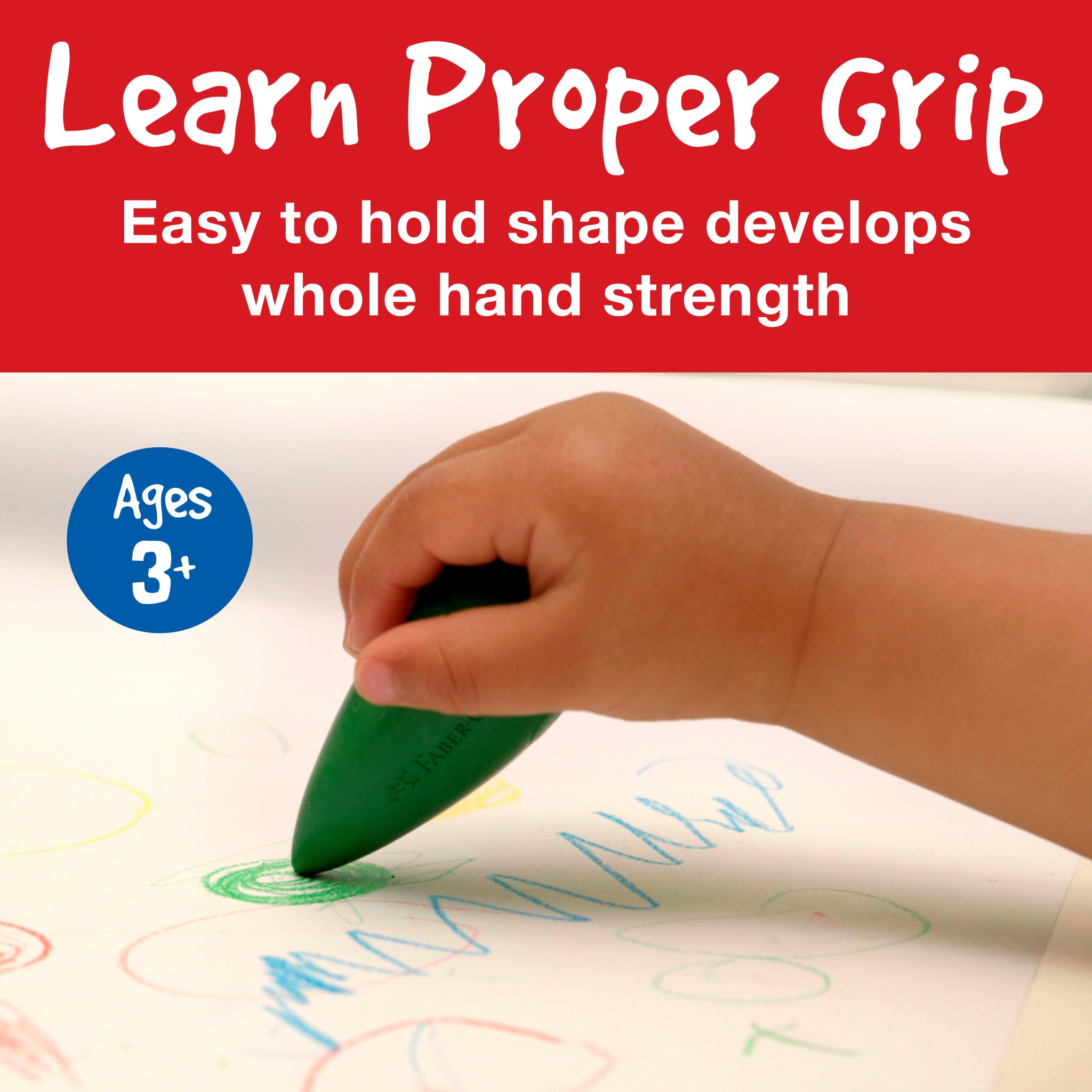 Little Creatives 4 Easy Grasp Bulb Crayons for Toddlers - Non-Toxic Washable Art Supplies for Kids - Perfect for Early Childhood Development & Classroom Activities #122604