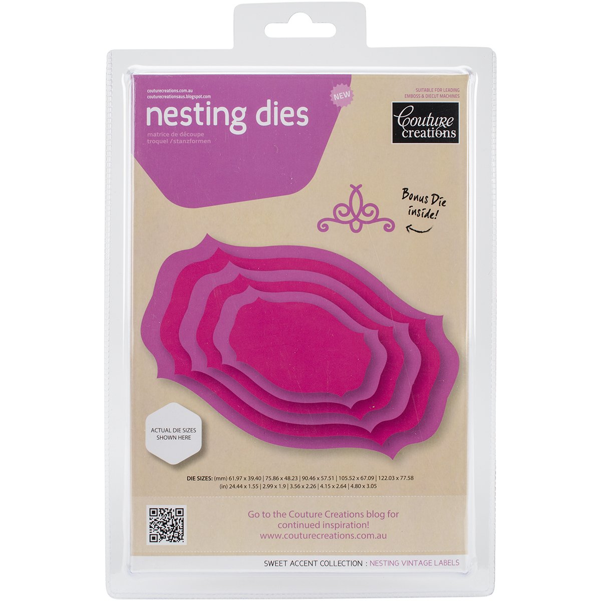 Vintage Labels Nesting Dies for Scrapbooking & Card Making