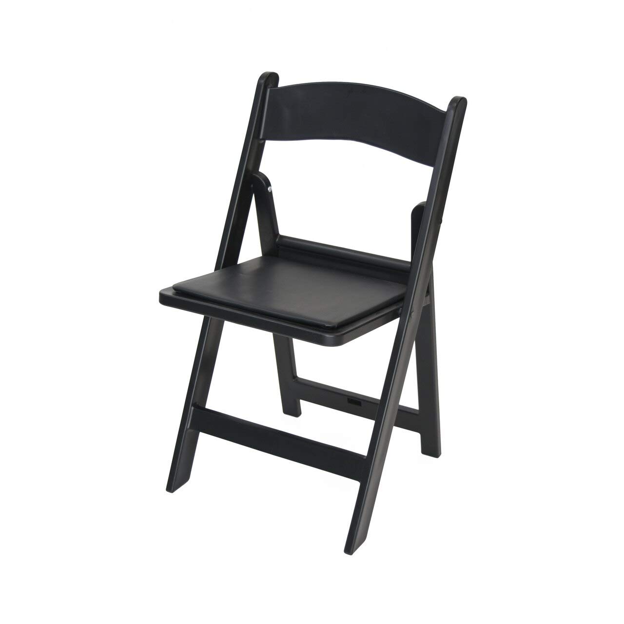 Rhino Series Heavy Duty Resin Folding Chairs (4 Pack) - 1000 lb Weight Capacity - Sturdy, Lightweight & Stackable Event Chairs for Weddings, Parties, Outdoor Gatherings & Commercial Use - Black