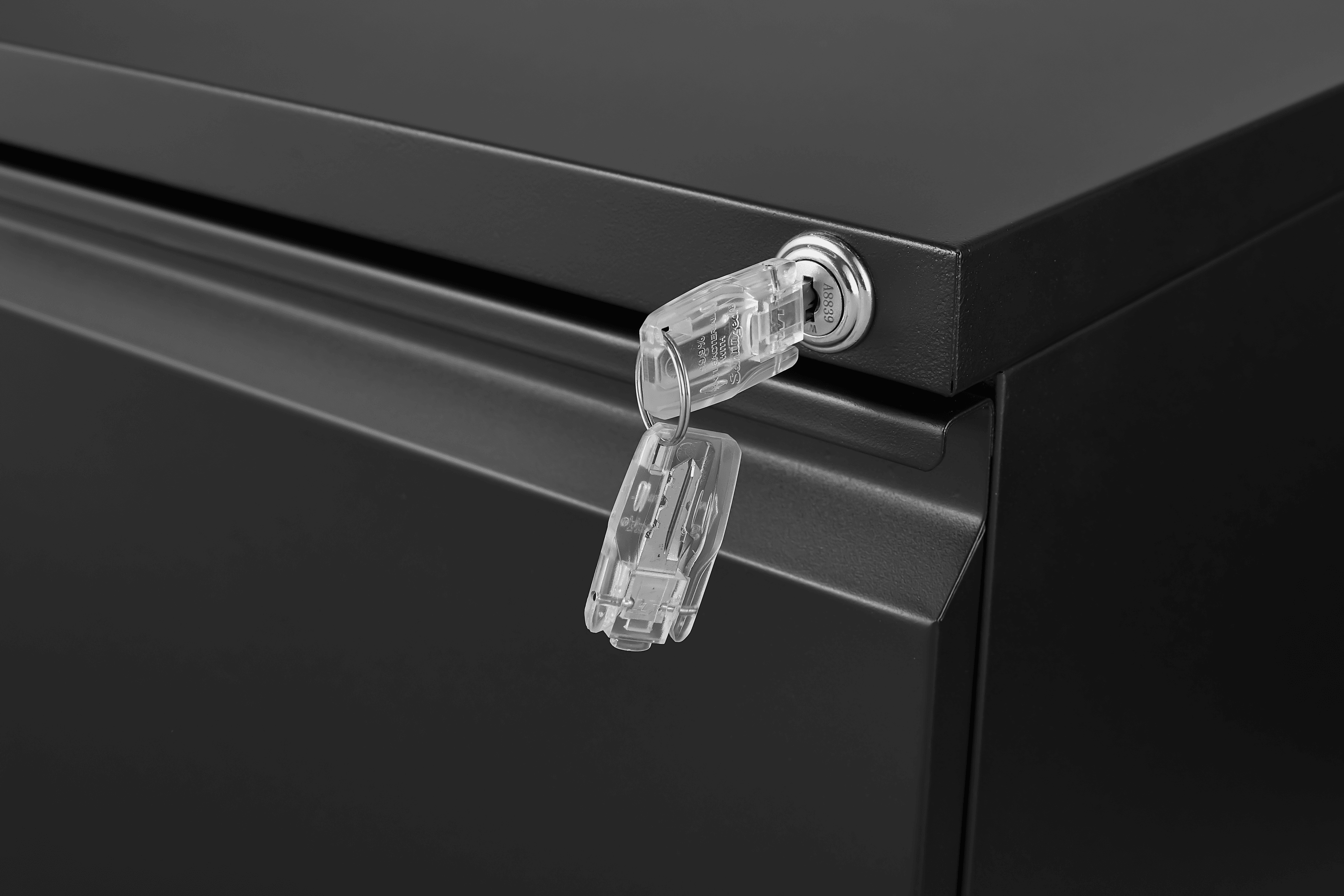 2 Drawer Locking File Cabinet - Metal Under Desk Rolling Storage for Letter, Legal & A4 Documents | Home Office Organization | Mobile Filing Cabinet with Wheels (Black, Assembly Required) | Perfect for Small Spaces & Office Document Storage