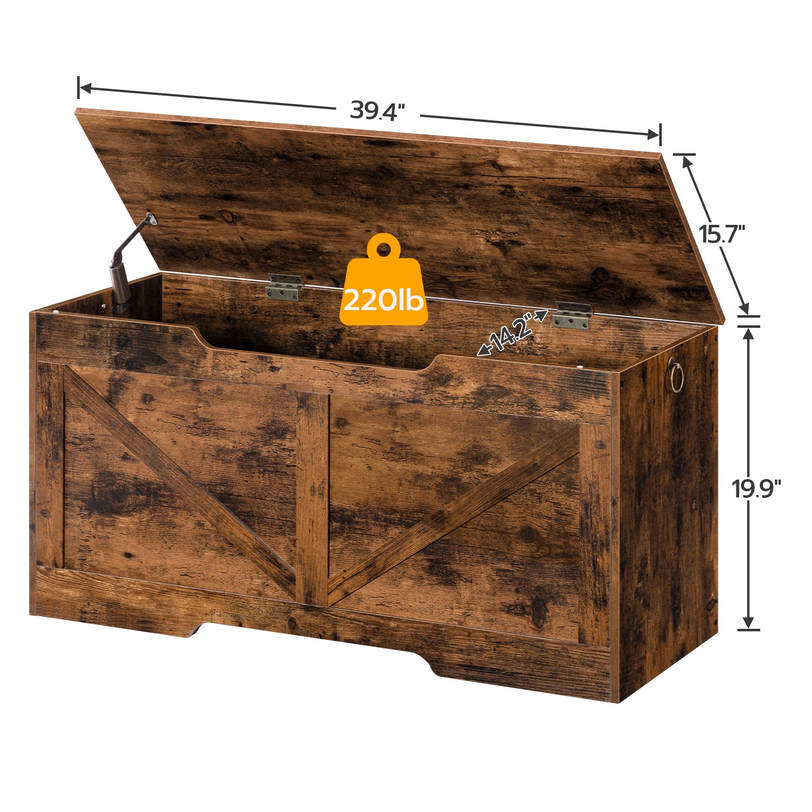 HOOBRO Wooden Storage Chest - Retro Toy Box Organizer with Lid, Multi-Purpose Storage Box for Kids Room, Nursery, Playroom & Living Room (Model BF771CW01/BF75CW01) - Perfect for Toys, Blankets, Books & Home Organization