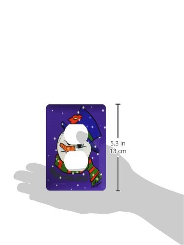 3dRose lsp_4752_6 Snowman Head 2 Plug Outlet Cover - Festive Holiday Decor for Home, Office & Christmas Party Decoration