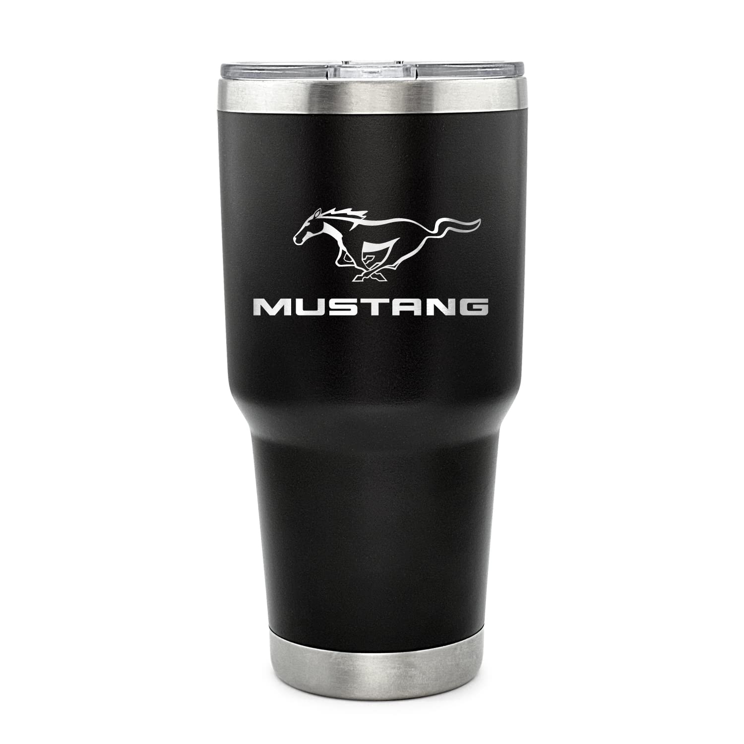 Ford Mustang 30oz Vacuum Tumbler - Stainless Steel Travel Mug for Coffee & Road Trips