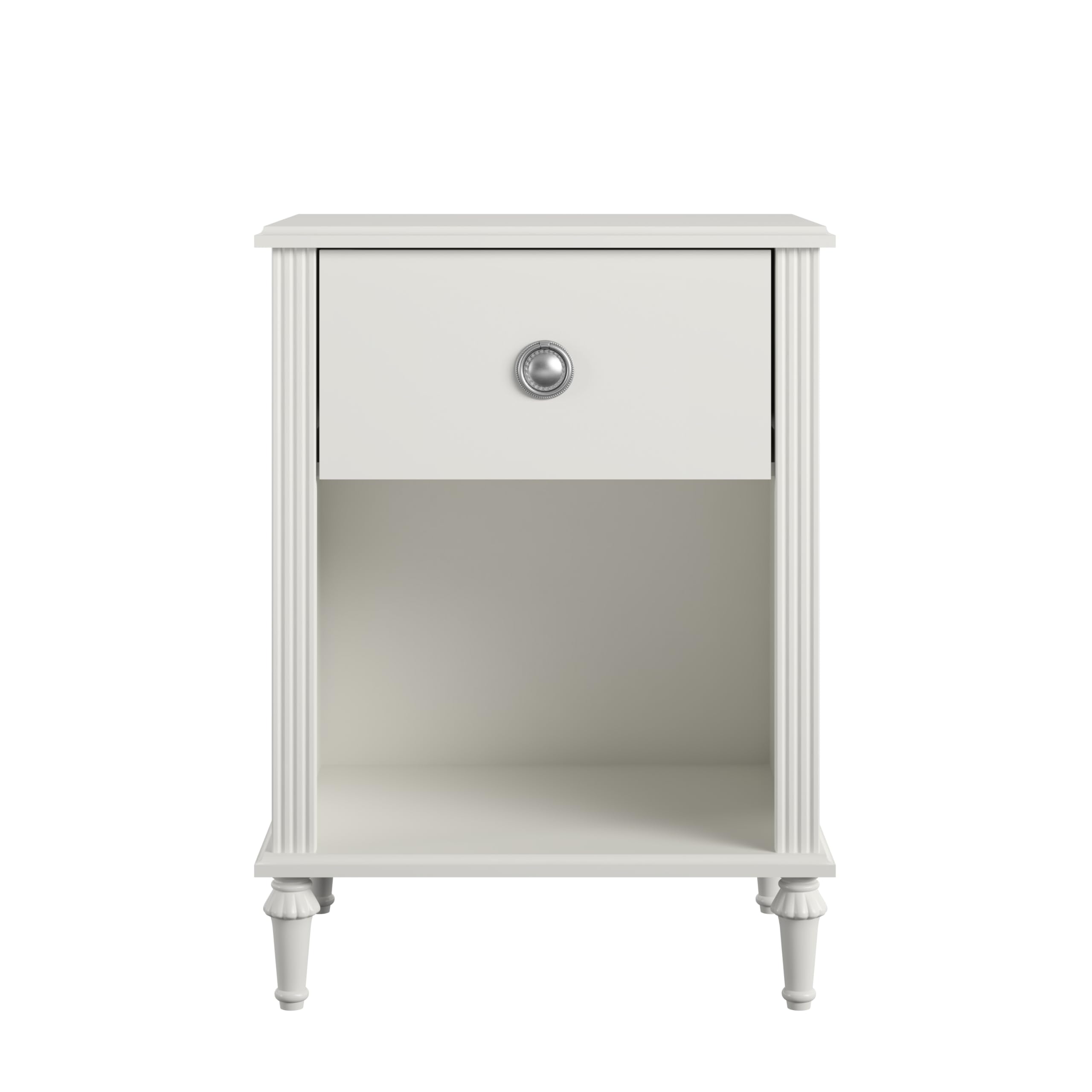 Little Seeds Rowan Valley Arden 1-Drawer White Kids Nightstand - Perfect for Bedroom, Nursery & Playroom Storage