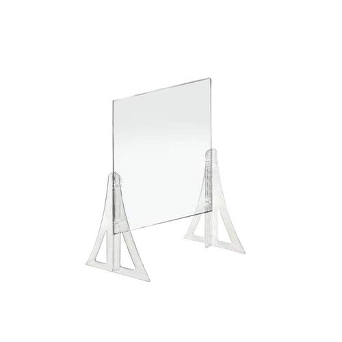 Azar Displays 179772-187 Clear Plexiglass Sneeze Guard for Counter & Desk - 24