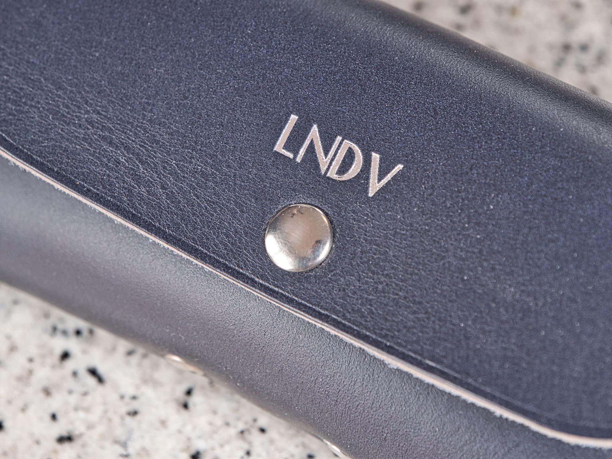Personalized Leather Eyeglasses Case - Custom Monogram Handmade in France - Premium Sunglasses Holder for Men & Women - Perfect Gift for Travel, Office & Daily Use (Blue)