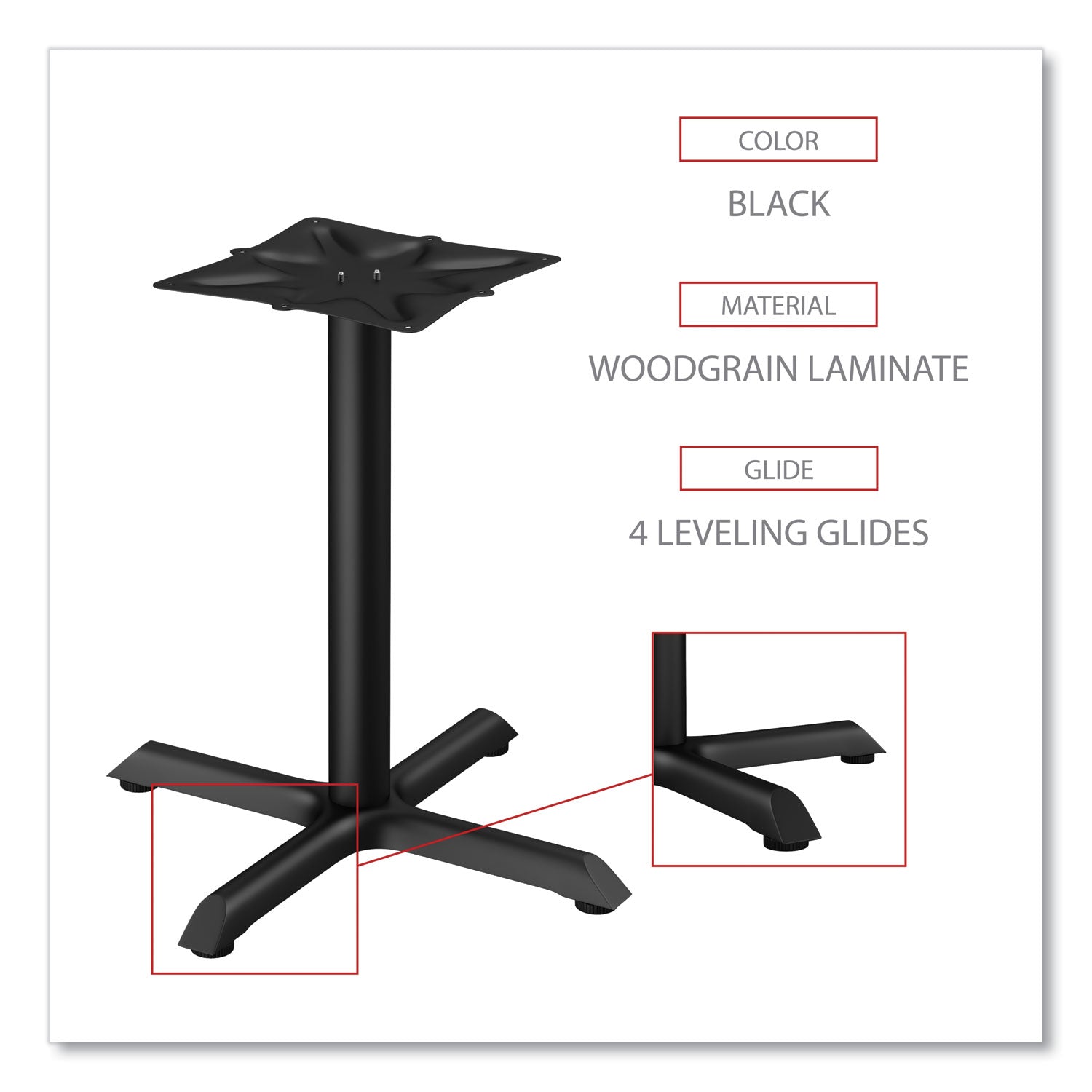 Alera Hospitality Series Single Column Base - 27.5
