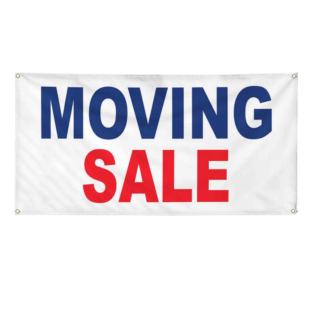 Custom Vinyl Banners 48x96 Inches - Heavy Duty Weatherproof Outdoor Signs with 8 Rustproof Grommets for Moving Sales, Business Advertising & Yard Events (Multiple Sizes Available in Blue/Red) - Perfect for Grand Openings, Construction Sites & Sports Events
