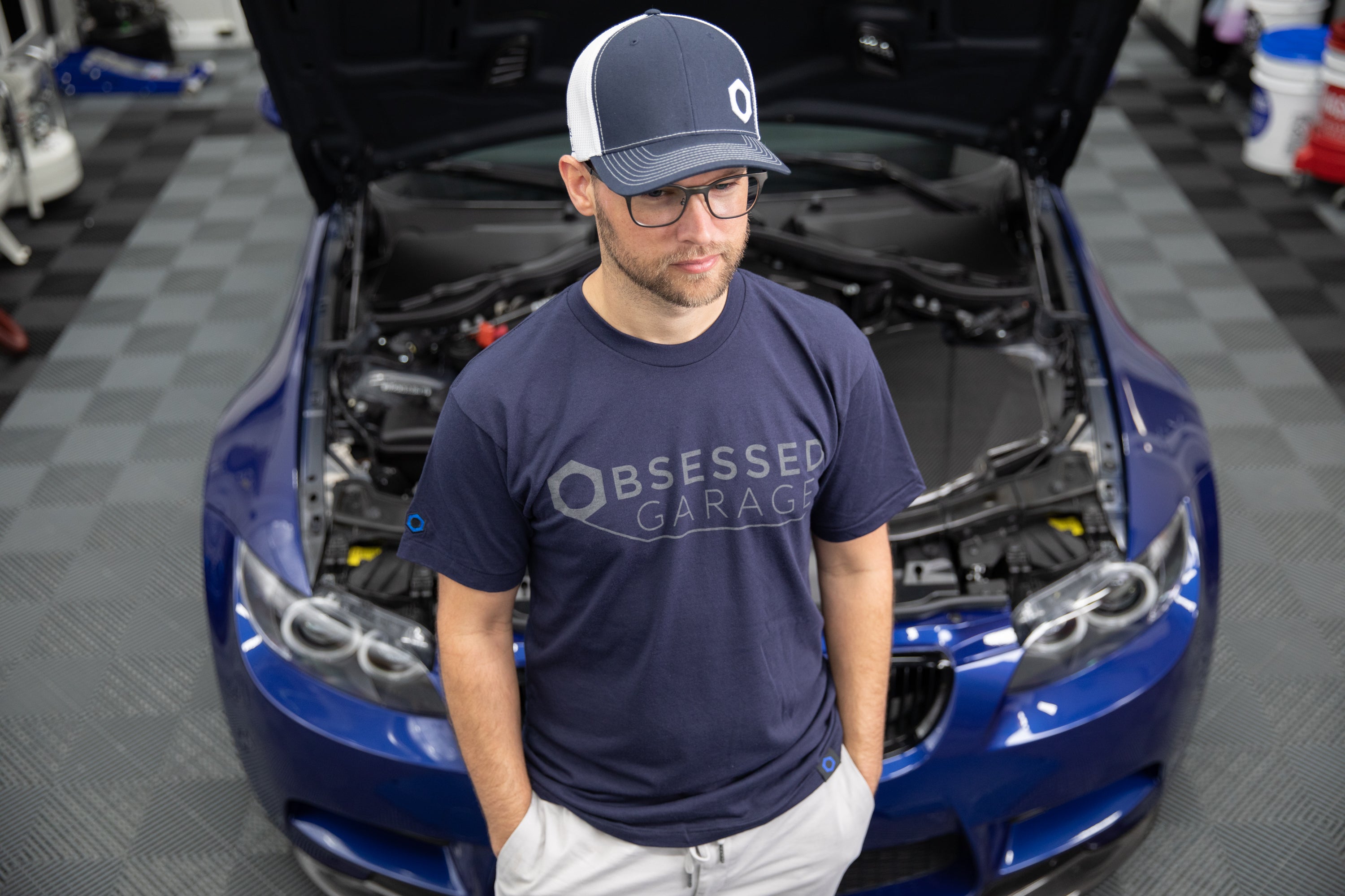 Obsessed Garage Logo T-Shirt - Premium Cotton Unisex Tee for Car Enthusiasts - Perfect for Car Shows, Meetups & Casual Wear
